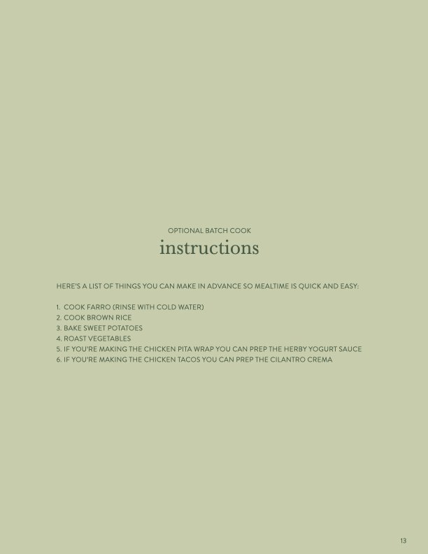 Meal Planning & Batch Cooking by Kelly Powers