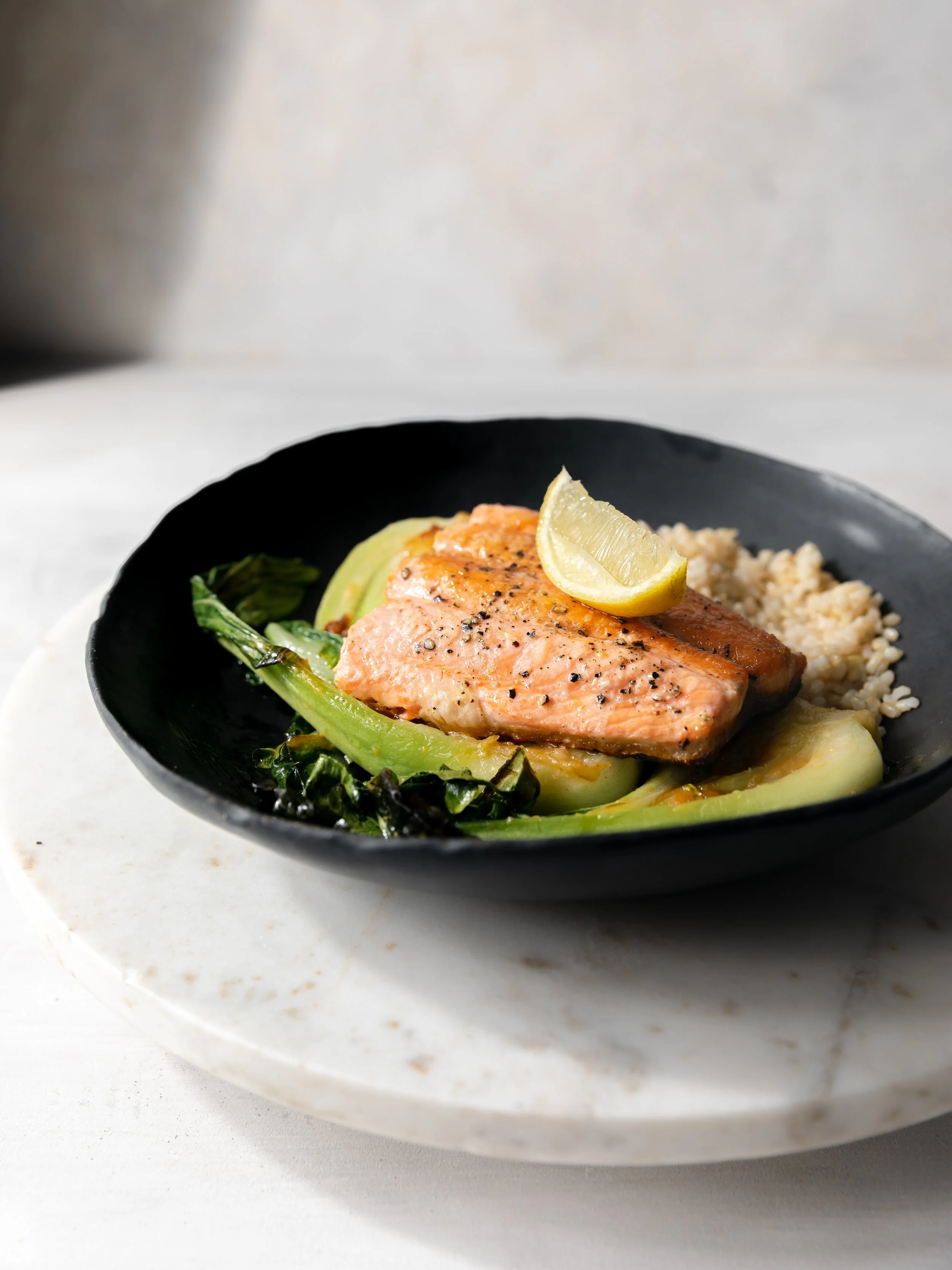 Salmon with Bok Choy and Brown Rice — Kelly Powers