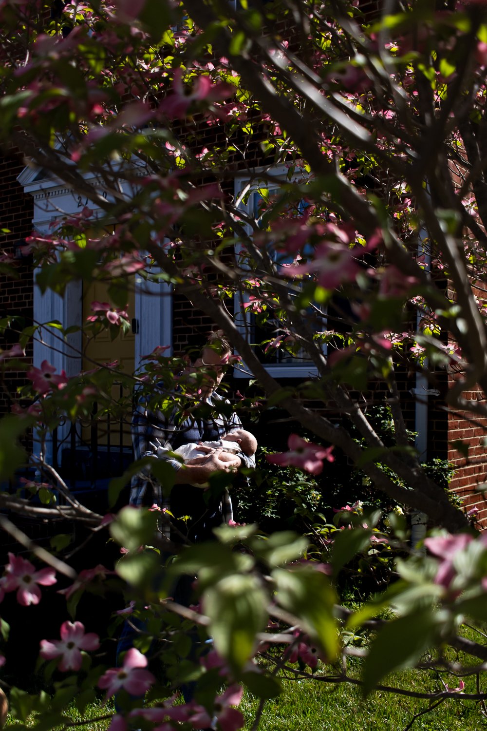 Dad and daughter in the sunshine