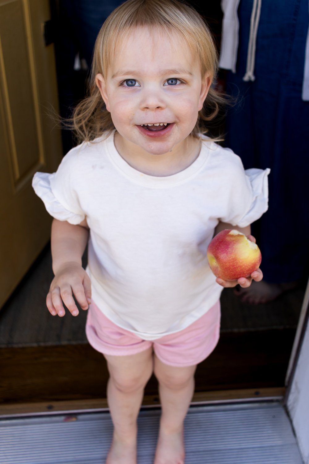 Eating an apple