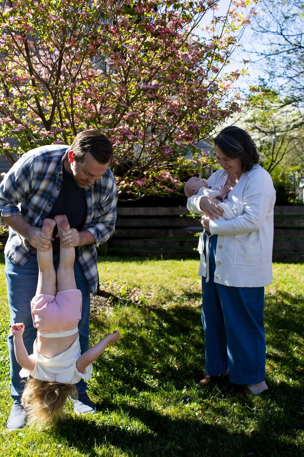 Family photos outside