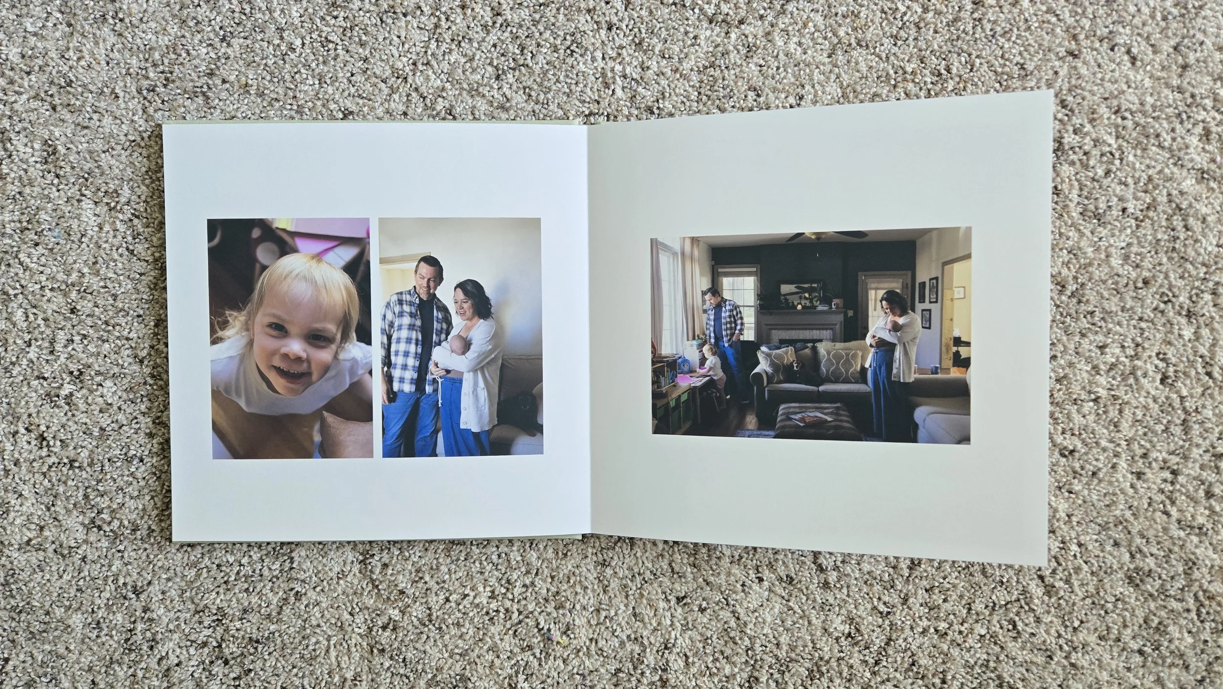 Family photos in a book