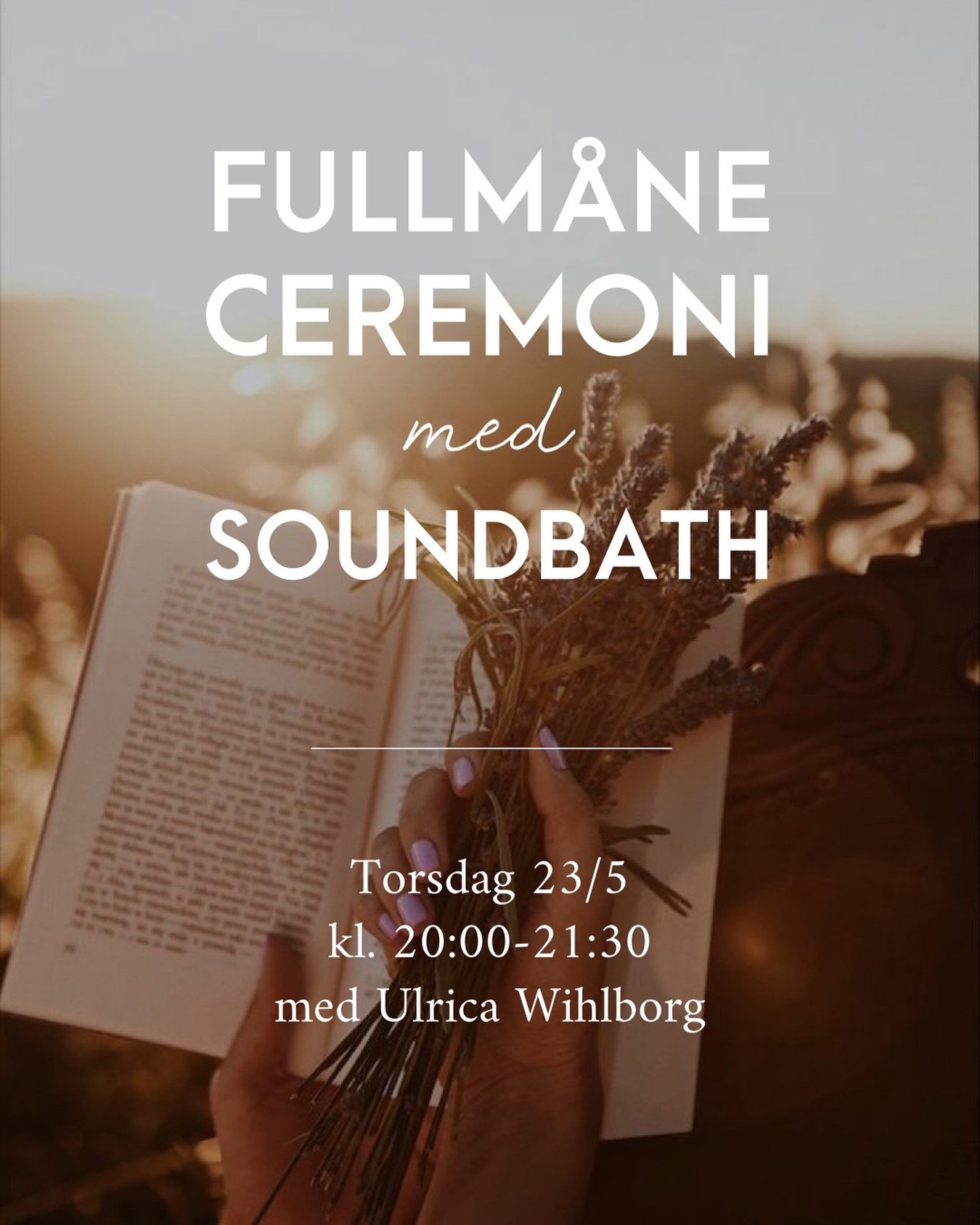 V&auml;lkommen till denna vackra fullm&aring;neceremoni! 

Torsdag 23/5 (fullm&aring;nekv&auml;ll)
kl. 20:00-21:30
med Ulrica Wihlborg.
Pris: 300kr
Boka din plats i bokningssystemet www.pureyogasweden.com/boka

Fullm&aring;nen med sin feminina kraft 