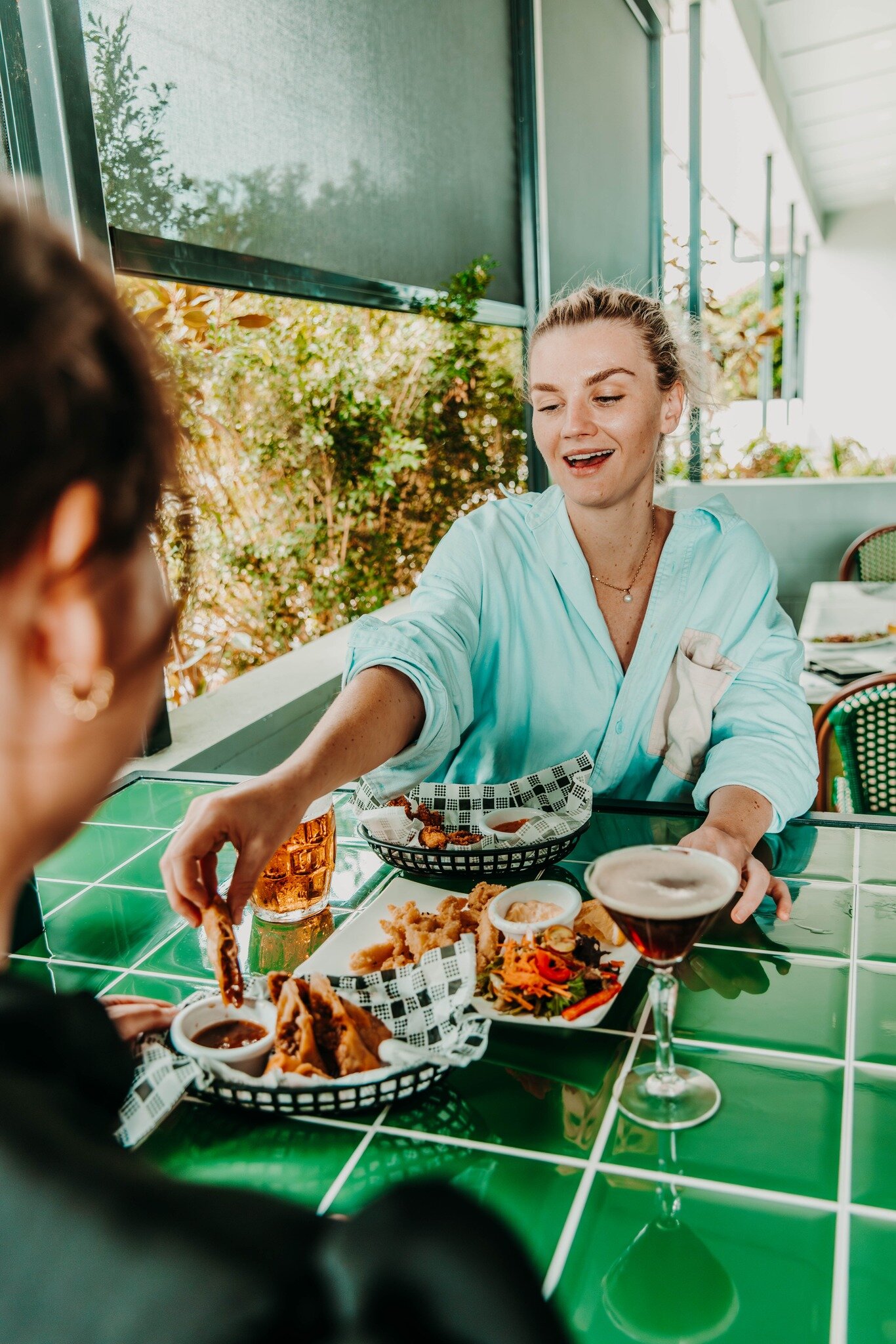 Can&rsquo;t decide what to order? Our small plates are perfect if you want to try a few of our faves. 👏🏽

These chicks are catching up over our Duck Spring Rolls, Southern Fried Chicken Strips and Salt &amp; Pepper Calamari &ndash; best enjoyed wit