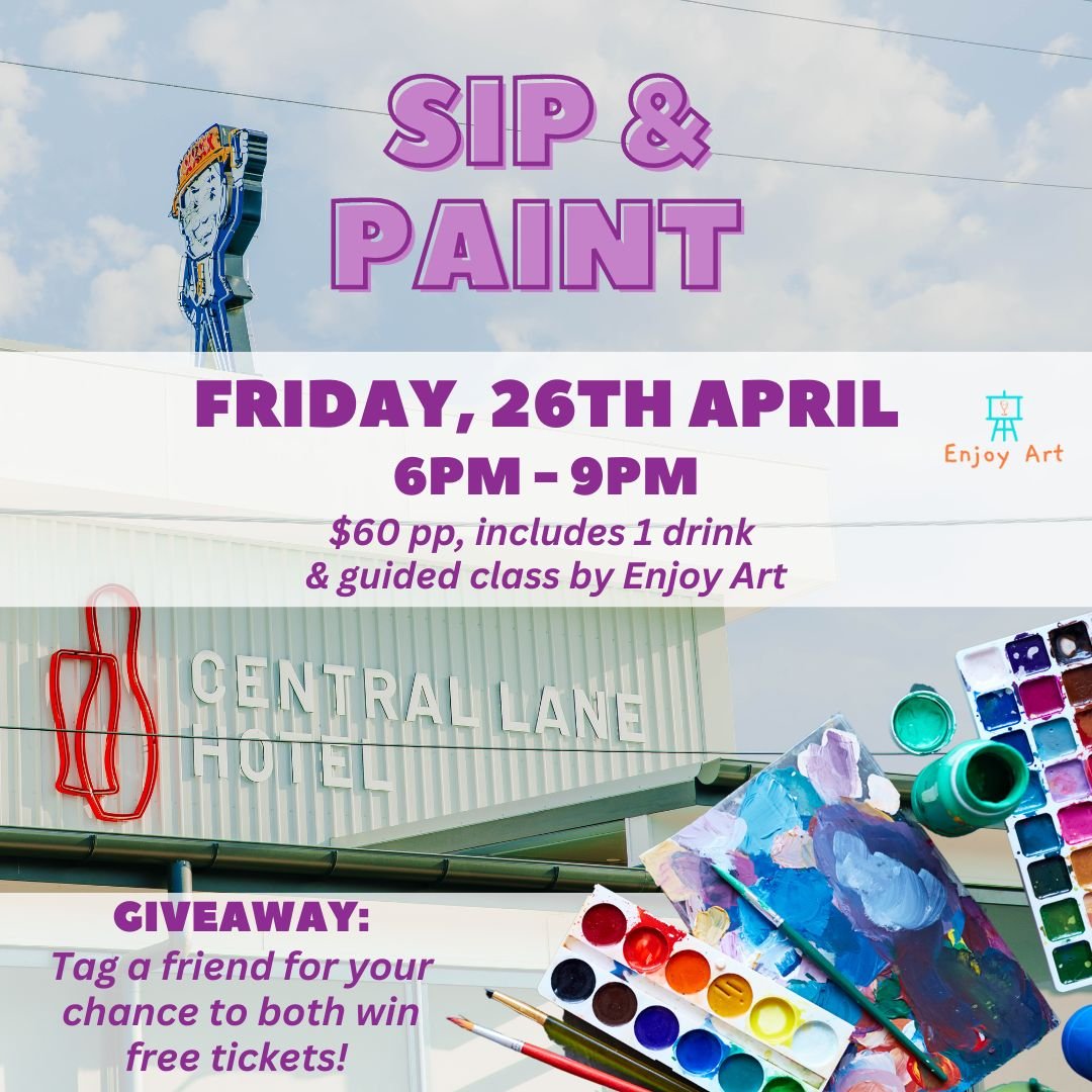 🚨 GIVEAWAY 🚨

We're giving away a ticket for a lucky winner and their friend for our next Sip &amp; Paint event on Friday, 26th April. 🎨

To be in the running to win, simply tag a friend in this post! We will be choosing the winner using a random 