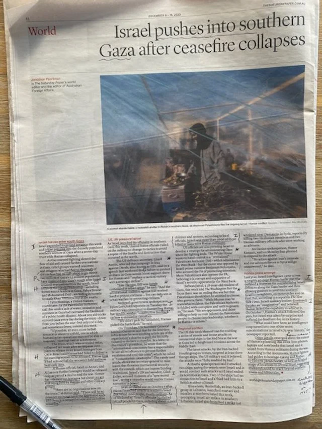 Nine. Critical reading of media coverage of the war on Gaza…