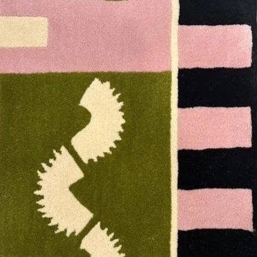 Tufted Wool Serpent Design