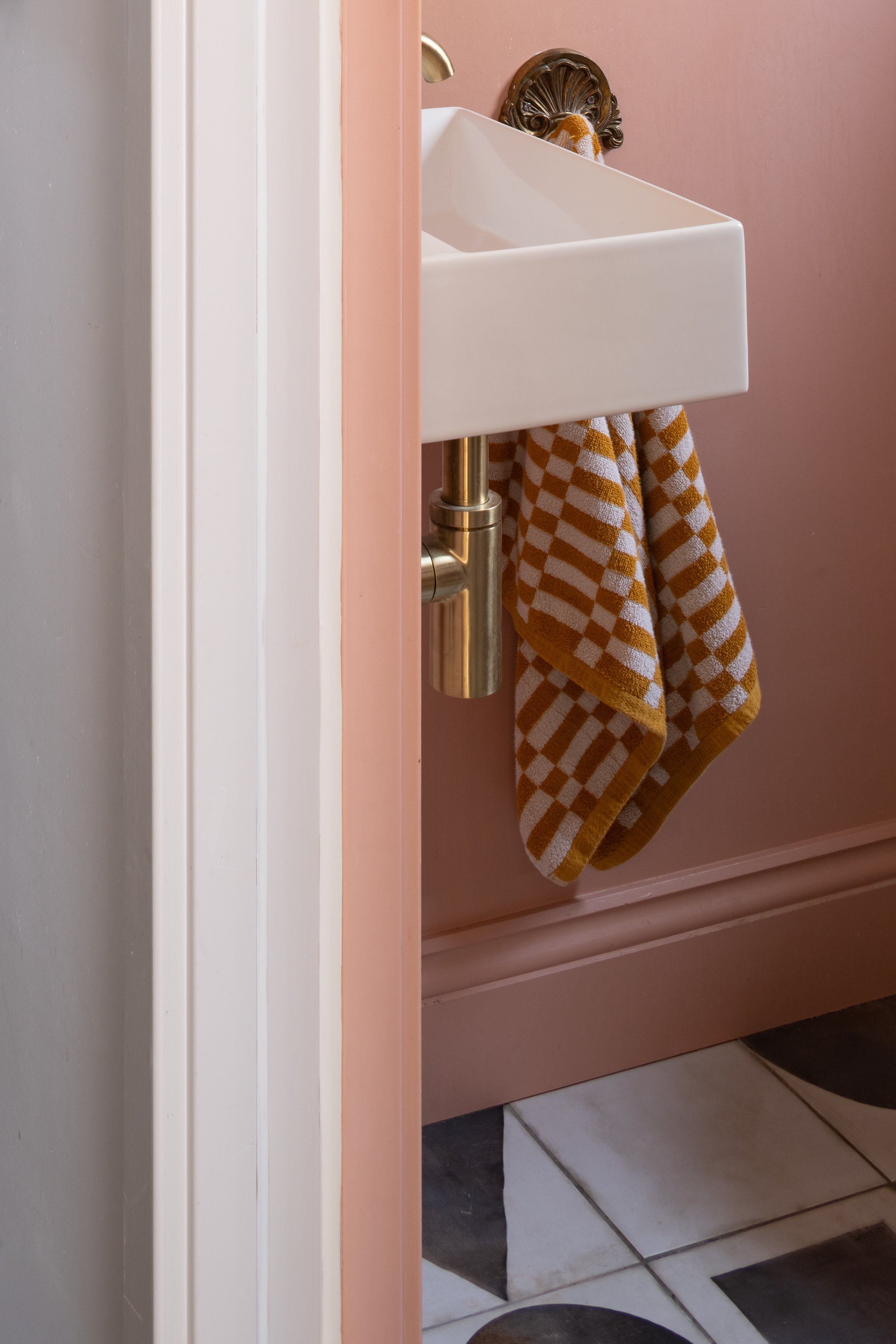 Inside-Out House, Brockley, London – Downstairs WC Tile, Paint and Fixtures Details by Studio Manifest Architects