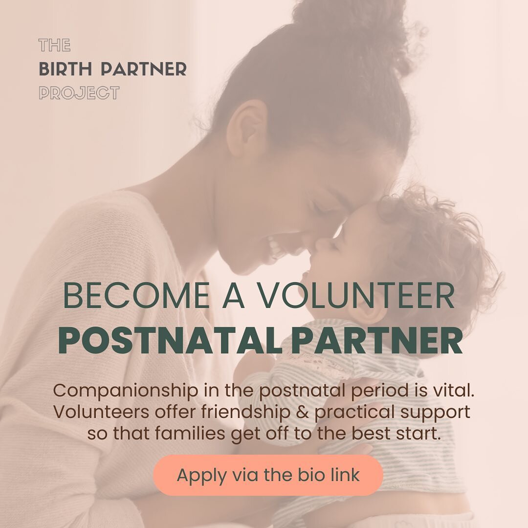 Companionship in the postnatal period is vital. 
Volunteers offer friendship &amp; practical support 
so that families get off to the best start.

🤰🏽The Birth Partner Project supports pregnant women and birthing people seeking sanctaury in Cardiff.
