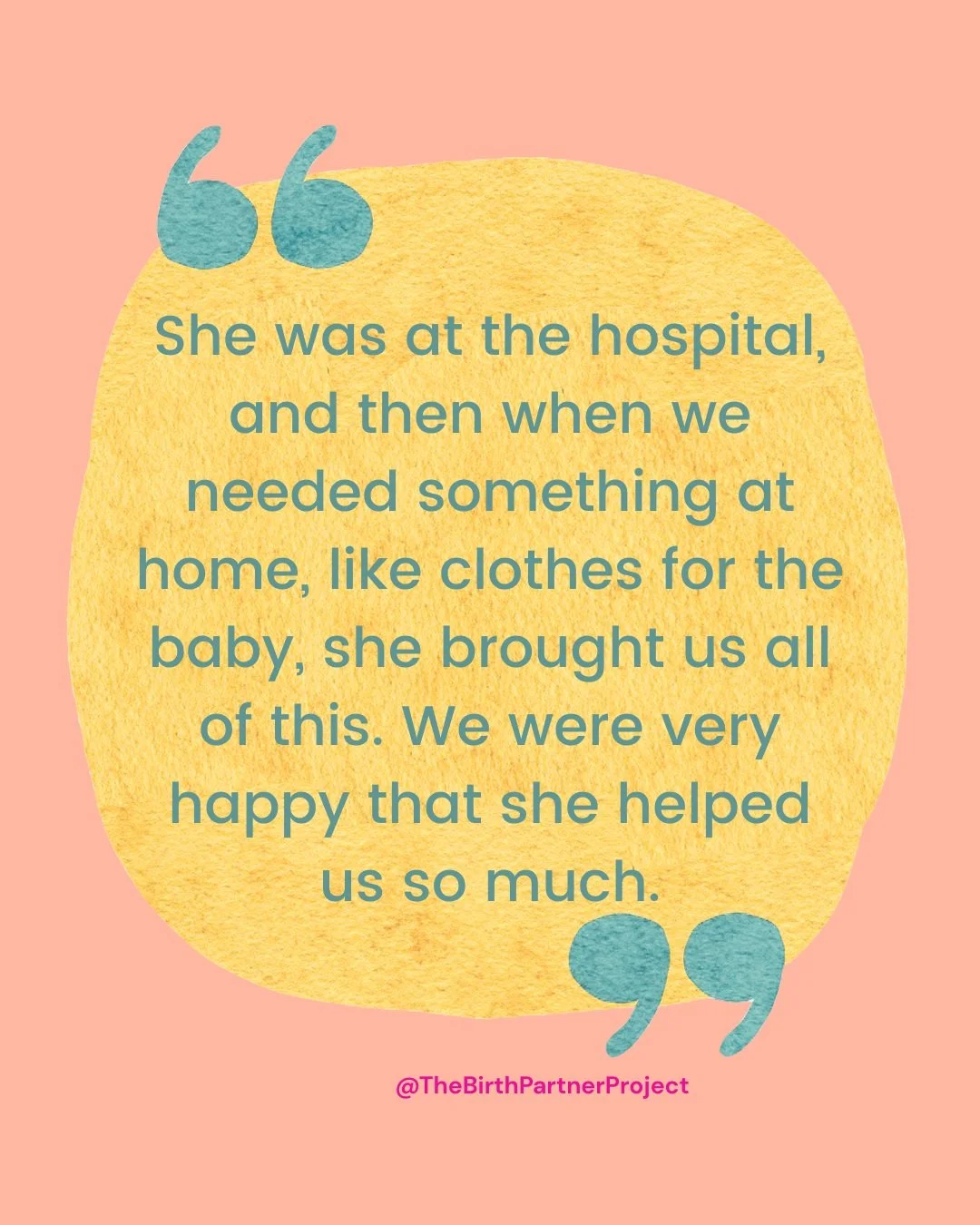 😍One of our Mamas that we supported recently shared this lovely feedback with us, and we wanted to share it with you. 

❤️This is exactly what the Birth Partner Project is here to provide; companionship around birth and early parenthood. Someone who