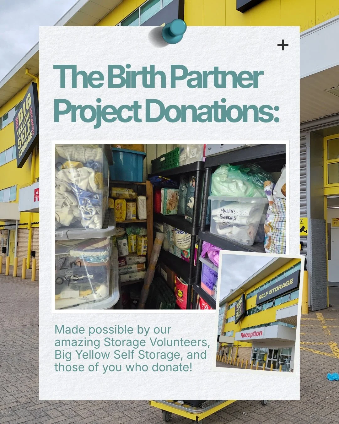 💛A Big Thank You to those of you who have donated, our Storage Volunteers who manage our donations and to @bigyellowselfstorage for their support to help us store the donations! 

🎁We collect donations of items for Mamas and Baby's so that we can b