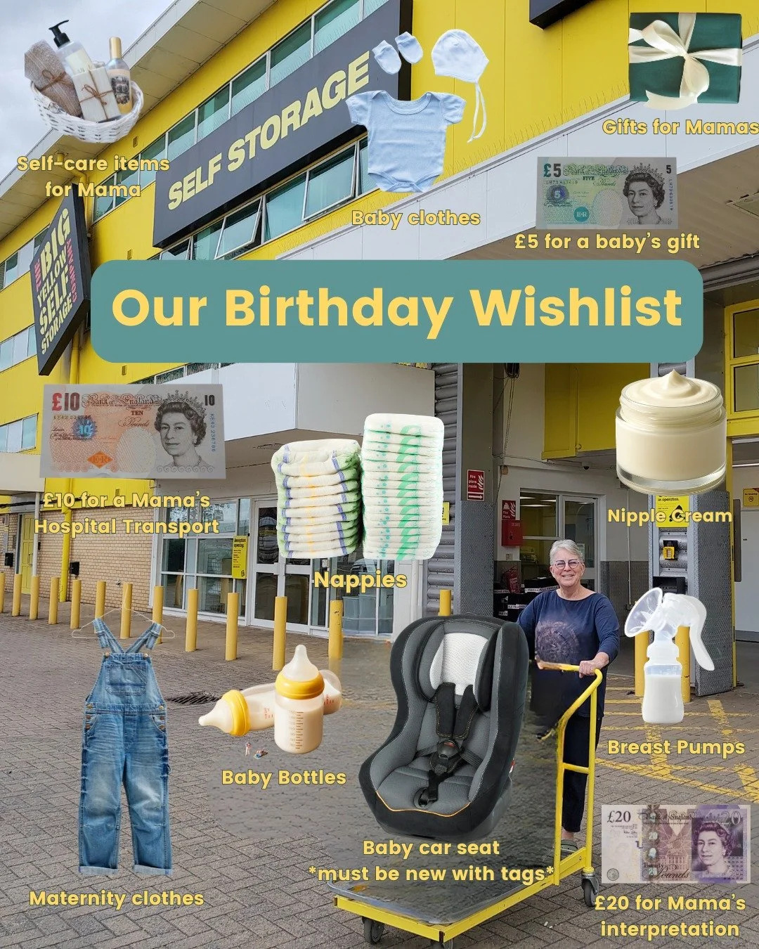 We accept donations all year round, but a birthday is a fun time to make a Wishlist! Us reaching our 10 year milestone means we can continue to support more Mamas &amp; Babies - and all these donations support them directly! 

There are 2 ways to don