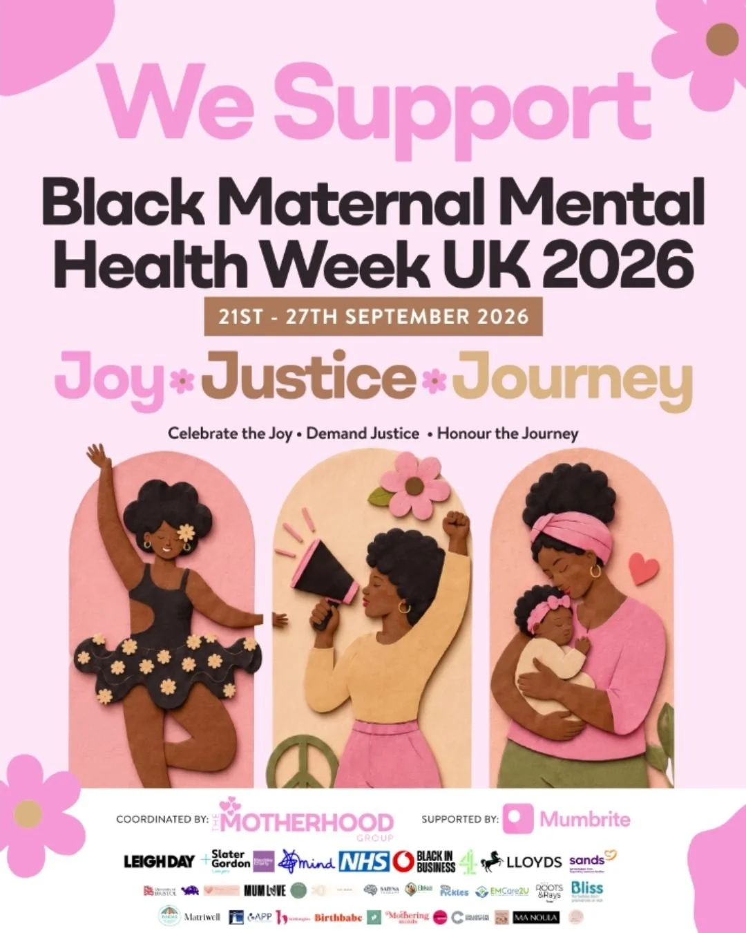 We support the Black Maternal Mental Health Week UK 2026, led by @themotherhoodgroup, which starts today!

Every year, this is a week where people and organisations raise awareness of the mental health experiences of Black mothers and birthing people