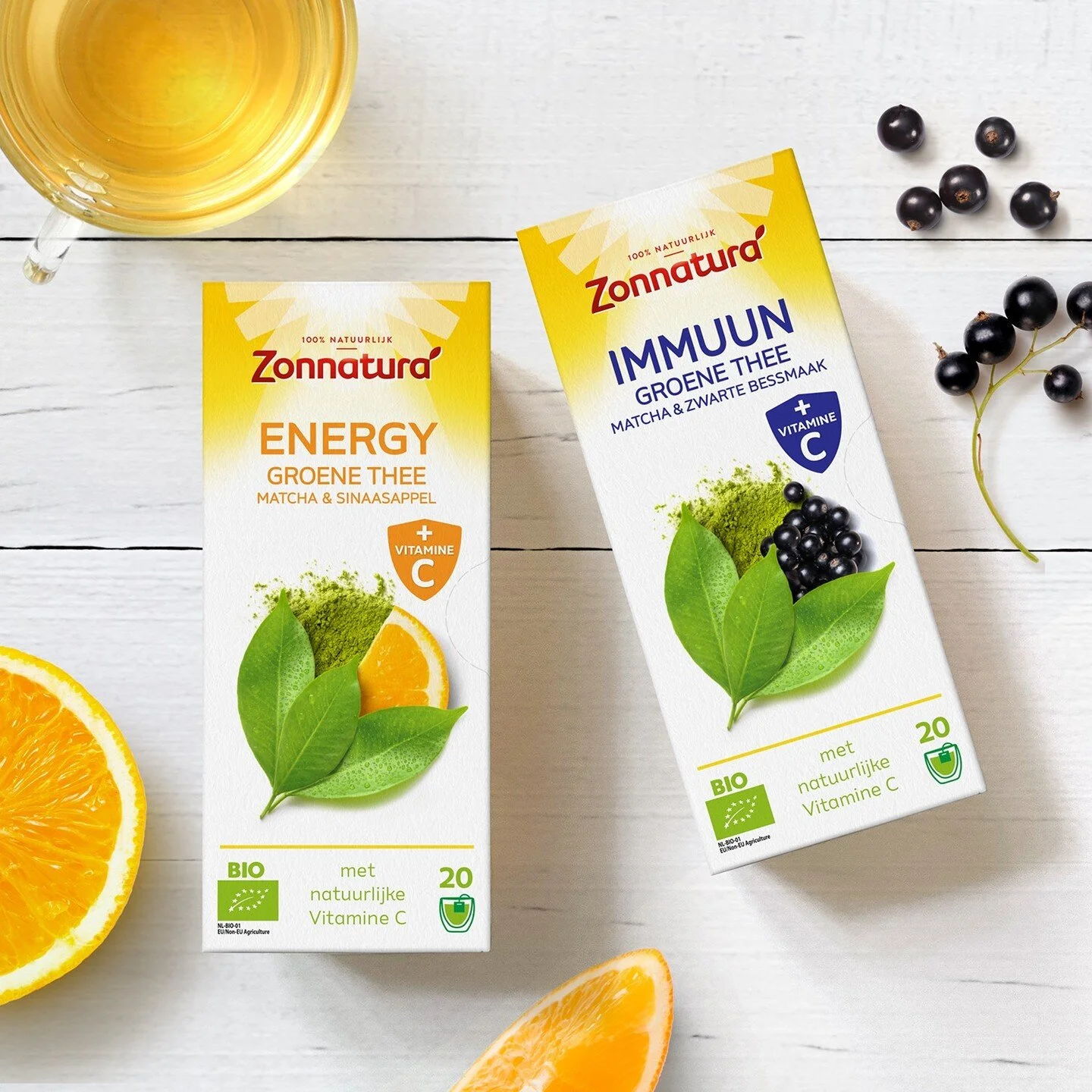 Just in time for winter!
These times ask for some extra energy and defenses against the weather, don't they? Well, these 2 newly introduced Zonnatura teas will deliver just that. Infuse your day with some natural sun!
Now Even Better created a visual