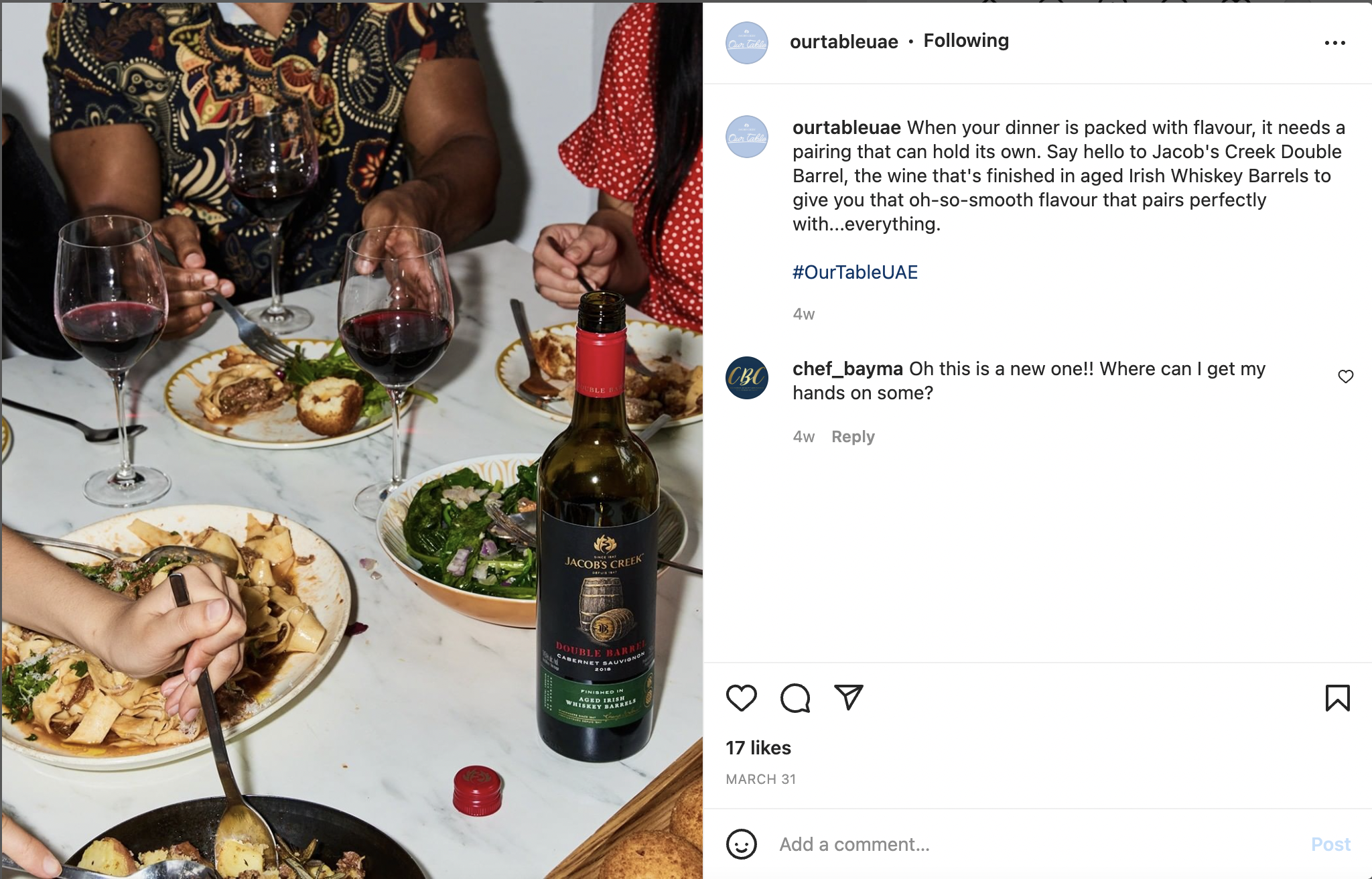 Product Post for Jacob's Creek UAE