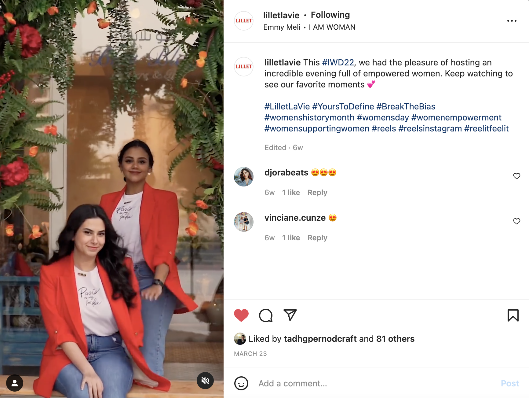 Topical Reel for Lillet UAE's Women's Day Celebration