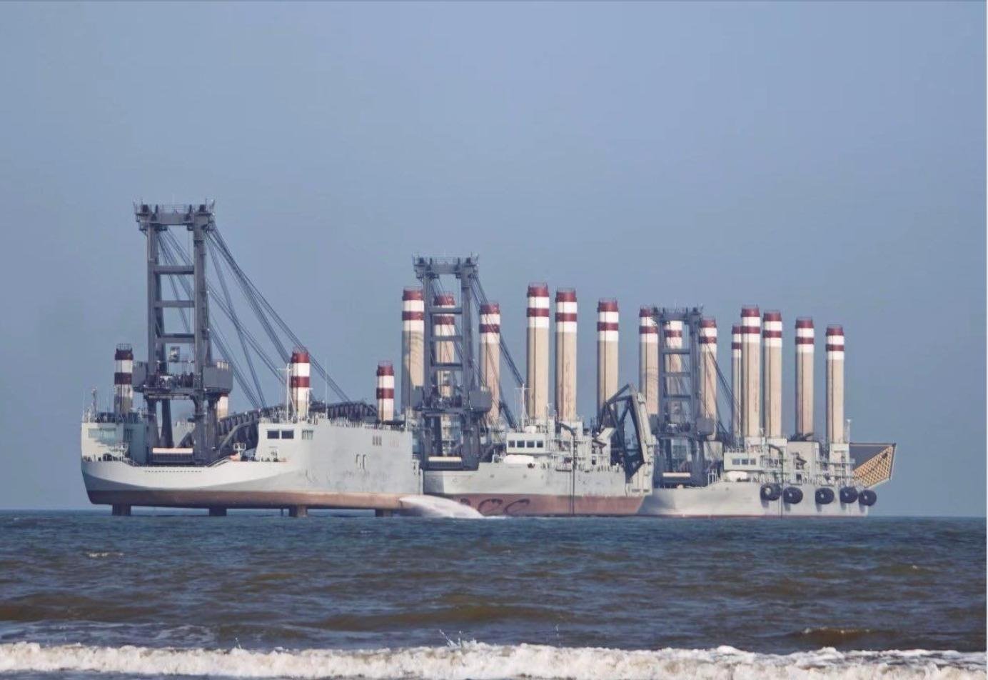 China has debuted its new landing barges