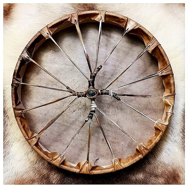 Spiraling Cross Shamanic Drum Made to Order
