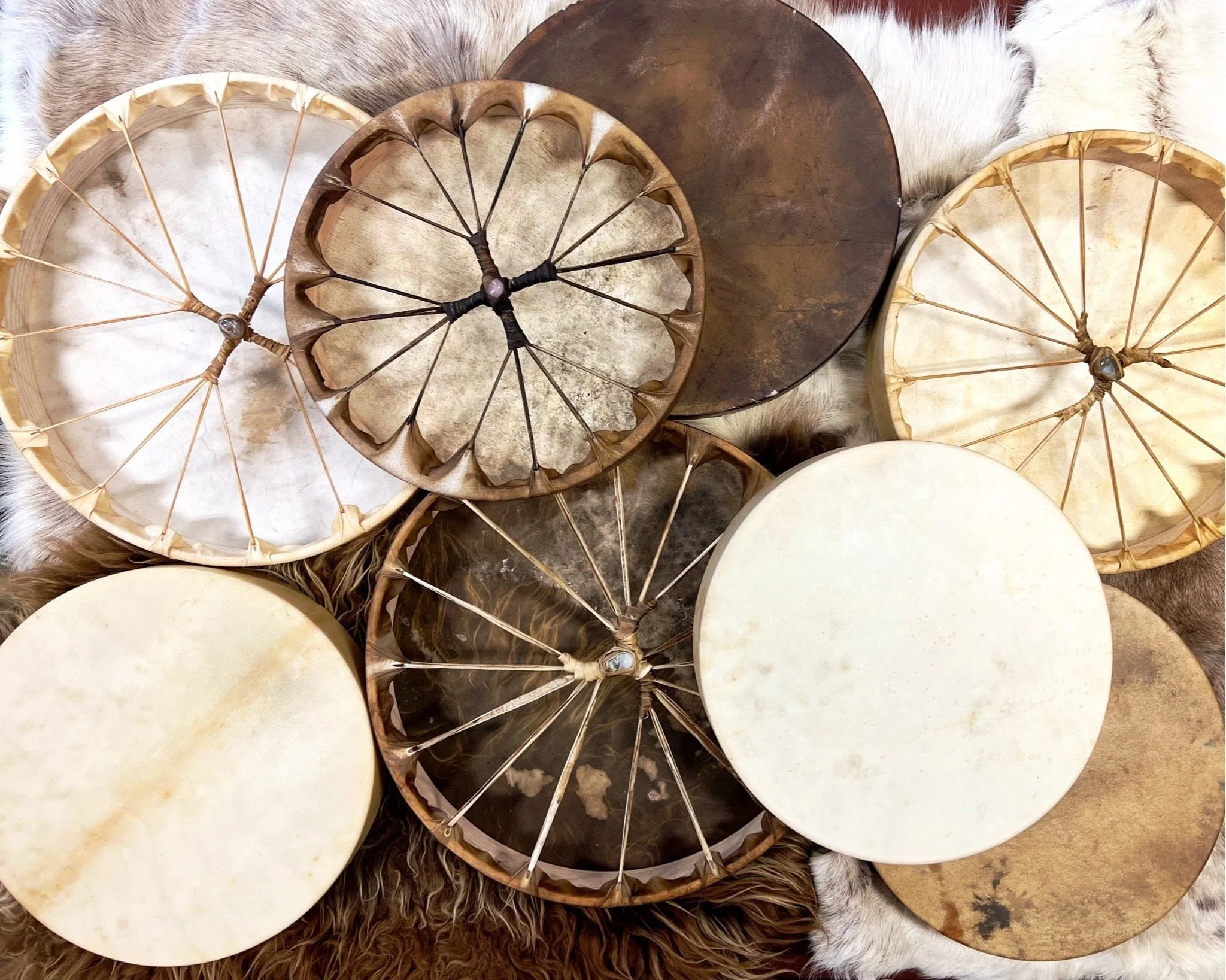Shamanic Drums Shaman Drum 22in 55cm Diameter Round Hair