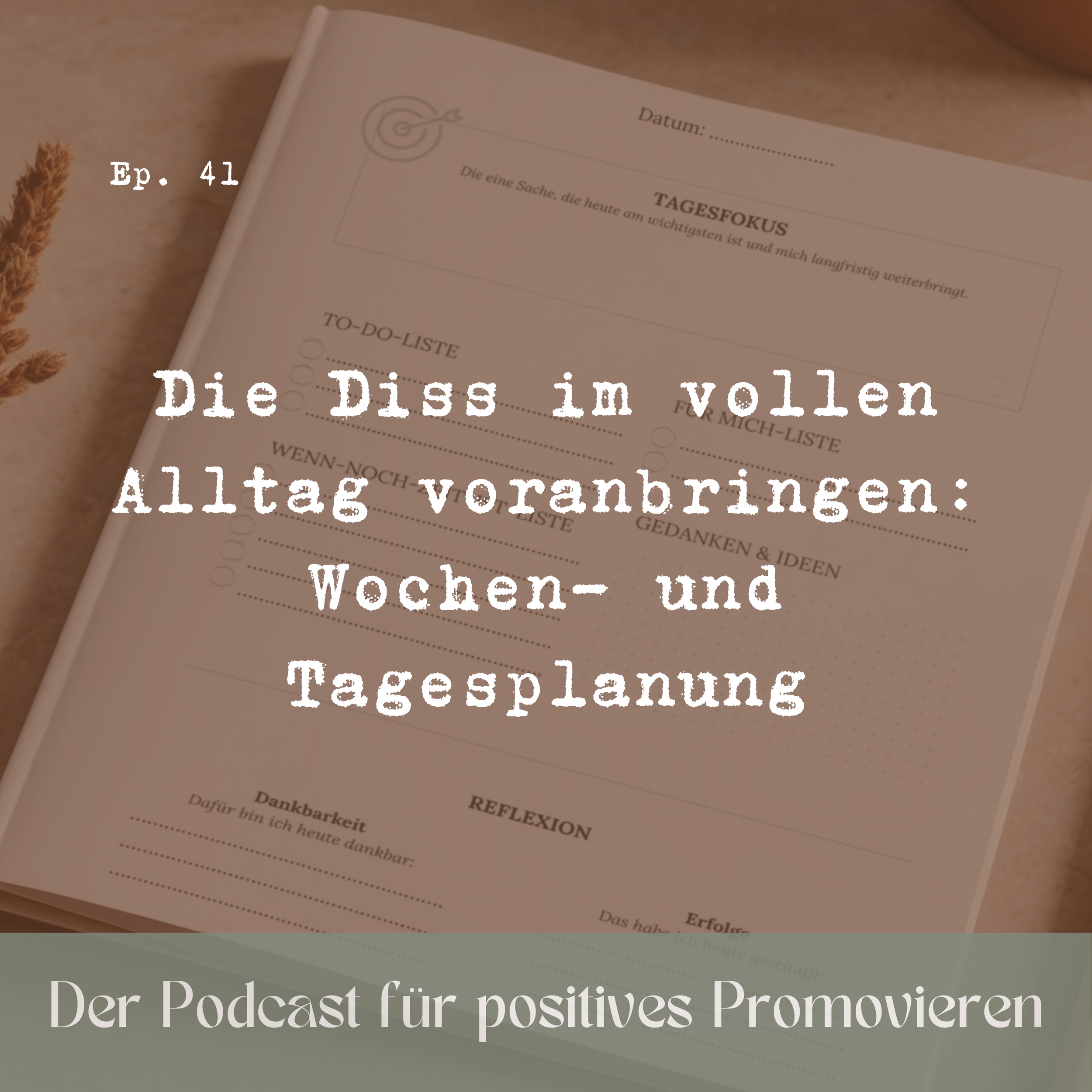 41 - Wochenplanung nach dem 2-Säulen-Prinzip: Wie du die Diss im vollen Alltag voranbringst