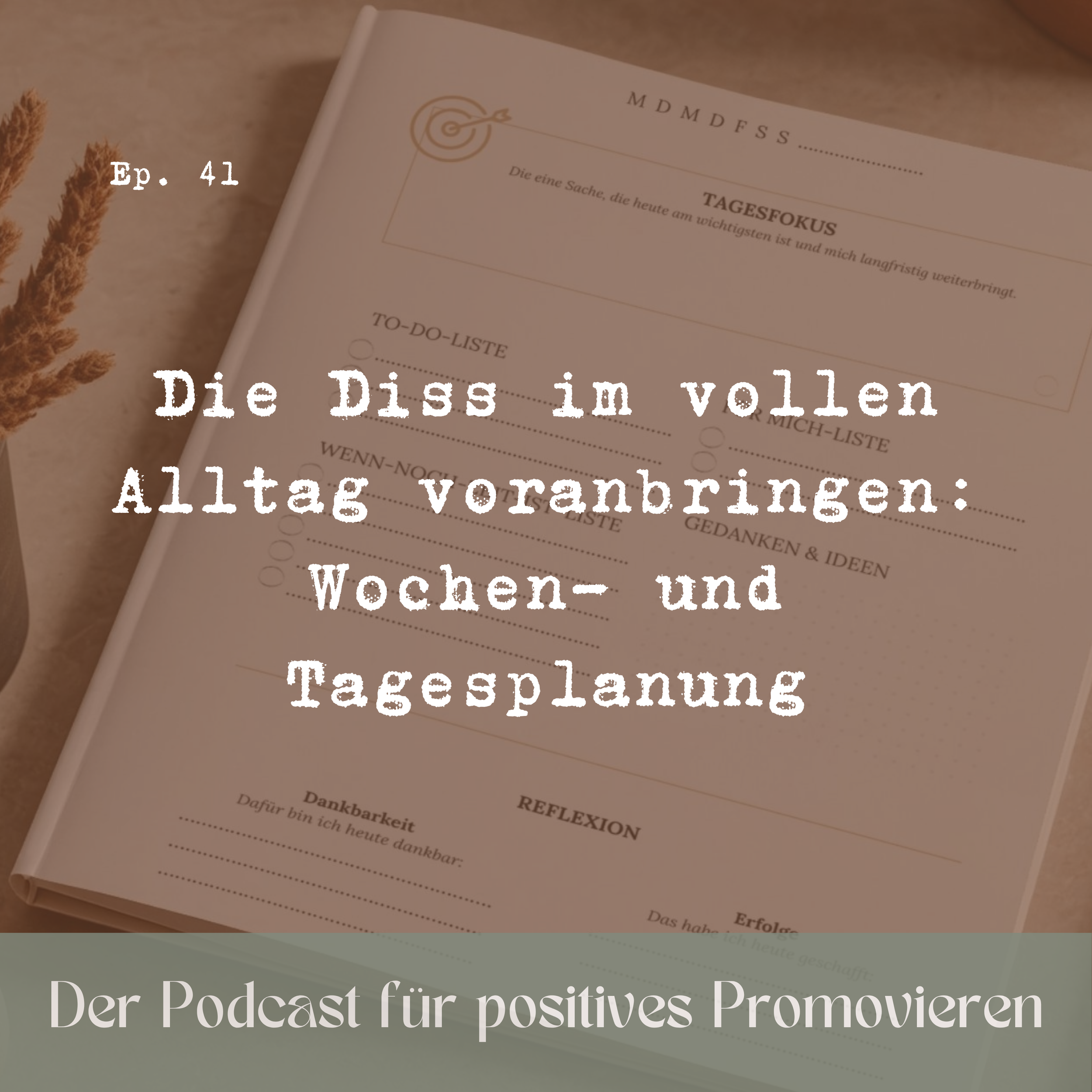 41 - Wochenplanung nach dem 2-Säulen-Prinzip: Wie du die Diss im vollen Alltag voranbringst