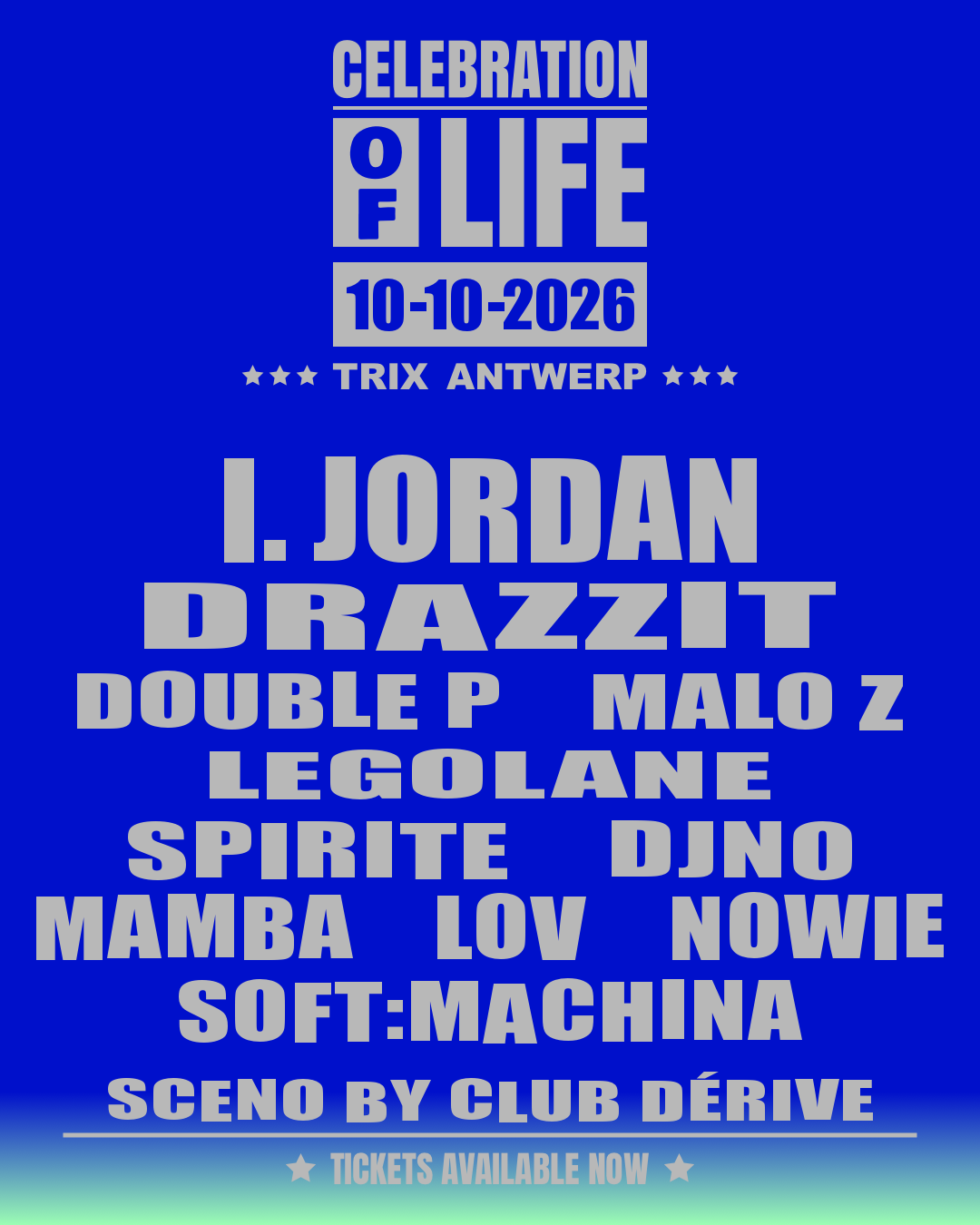 poster for Celebration of Life edition 9 at Trix in Antwerp on 10 October 2026