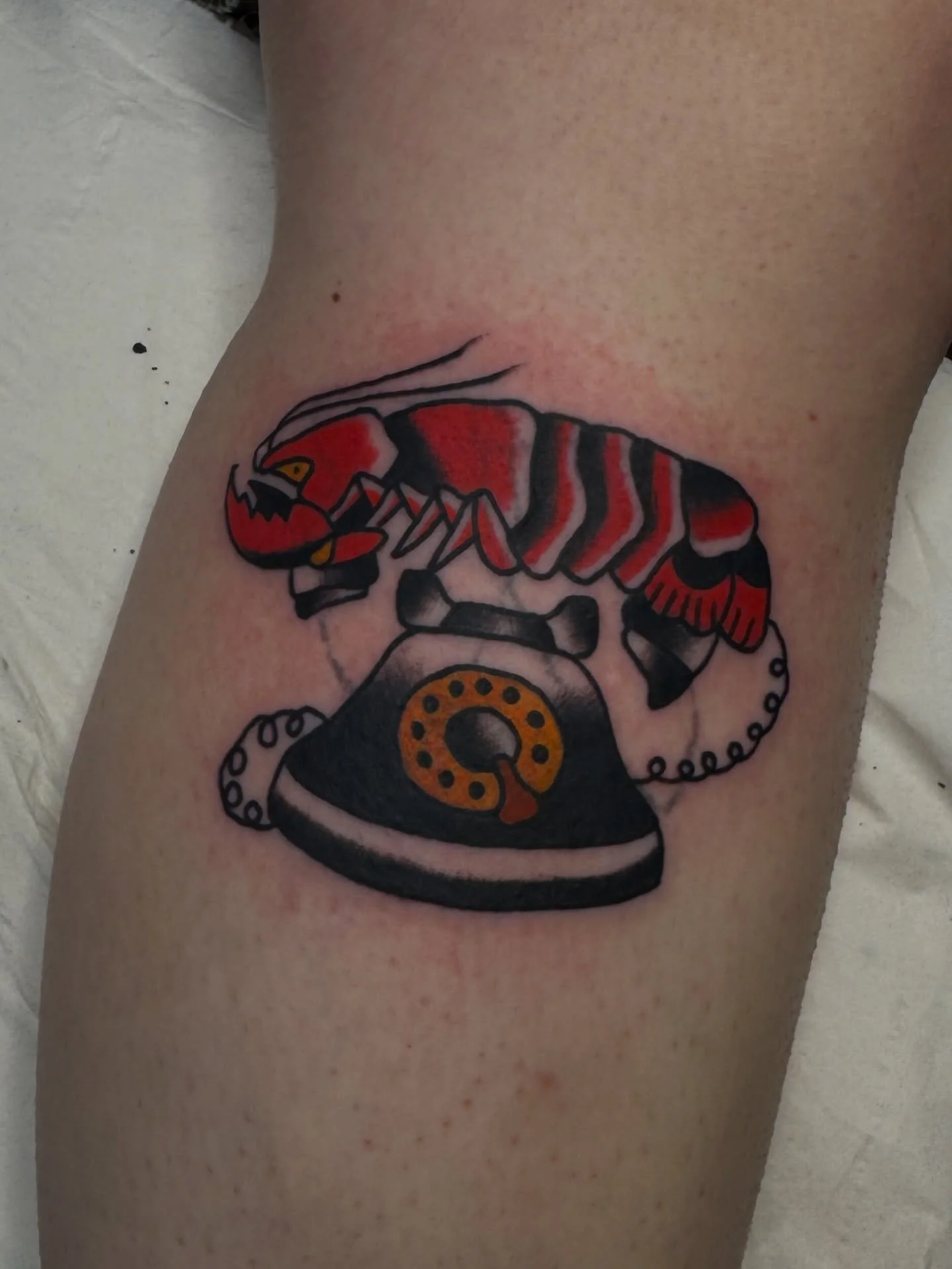 Lobster phone blast over and snake head from my flash, couple of spaces tomorrow and Thursday if anyone wants to get tattooed, drop us a DM
.
.
.
#traditionaltattoo #tattooideas #staffordshire #newcastleunderlyme #tattooflash #salvadordali #keele #ke