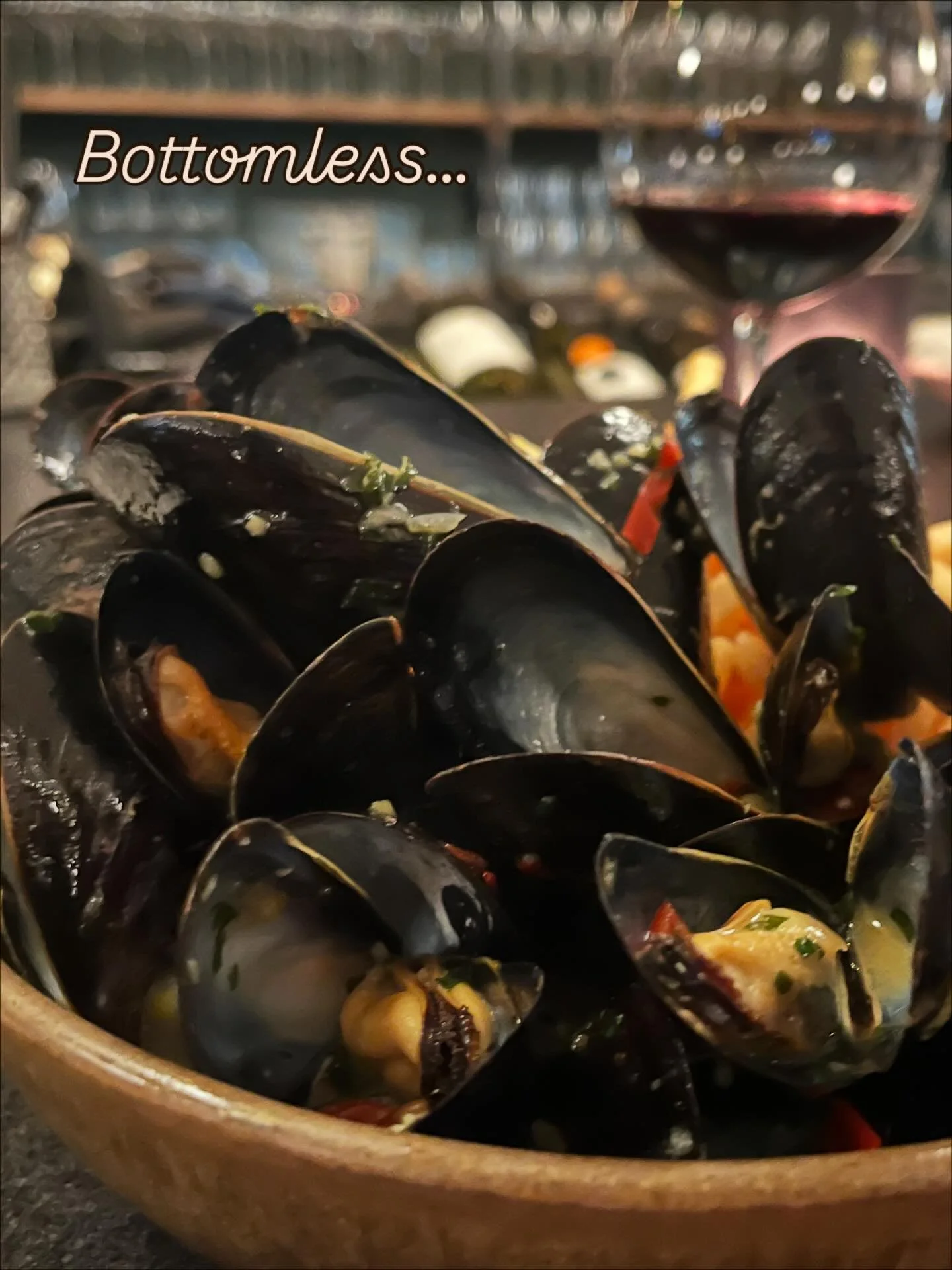 Thursday. Bottomless mussels at Kabinett. It&rsquo;s turning into a tradition. 
Come join us tonight for the valley&rsquo;s only bottomless mussel night.