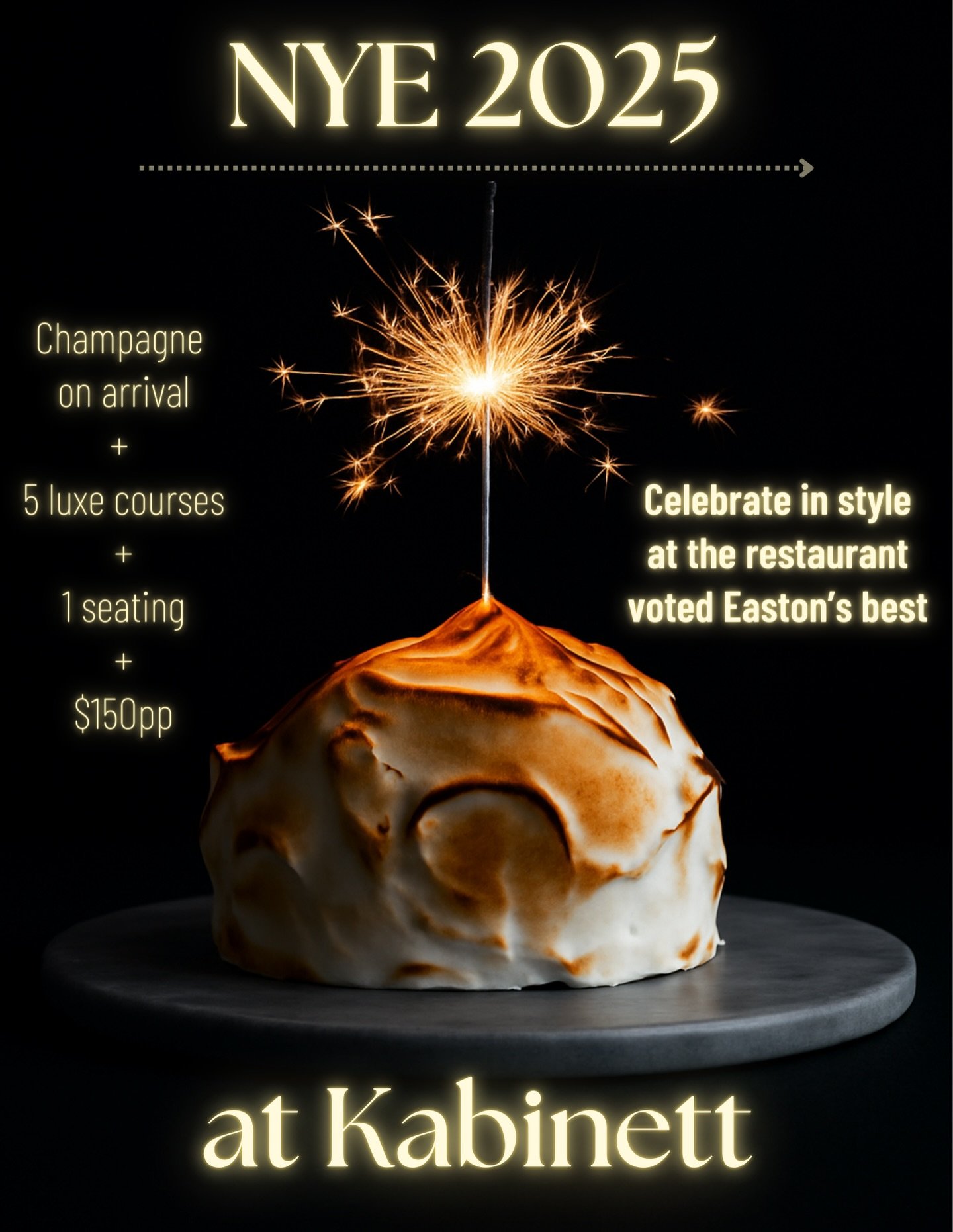 ✨You&rsquo;re invited to celebrate NYE in style at the restaurant voted Easton&rsquo;s best, plus the Lehigh Valley&rsquo;s best wine list. We&rsquo;re serving up Champagne on arrival, 5 luxe courses including lobster, beef tenderloin, Bombe Alaska a