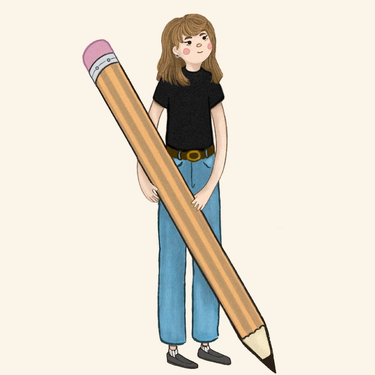 Big pencil or small Eleanor? 🧐