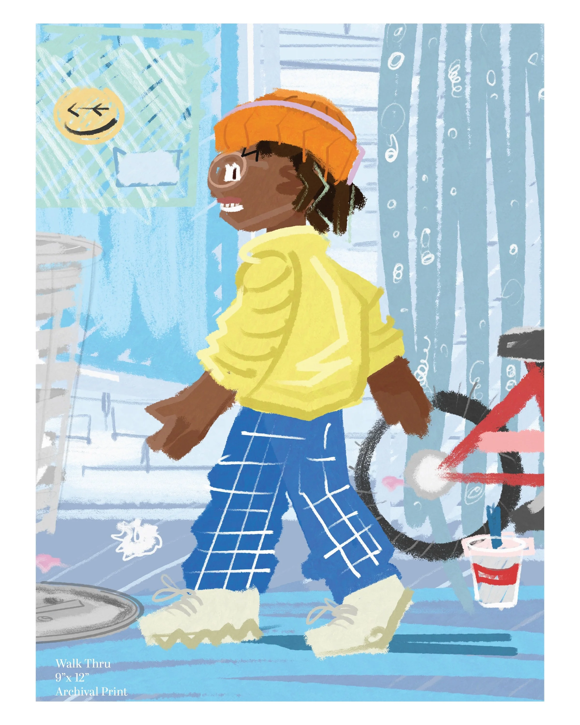 a moment of a young boy walking with supreme confidence, knowing that every garment he chose fit the agenda.