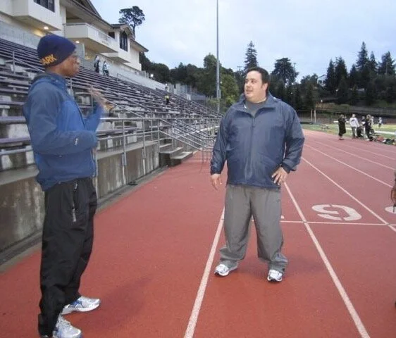 March 15, 2012 Workout at Piedmont High School: Dr. Cory Nyamora and Kenny.
