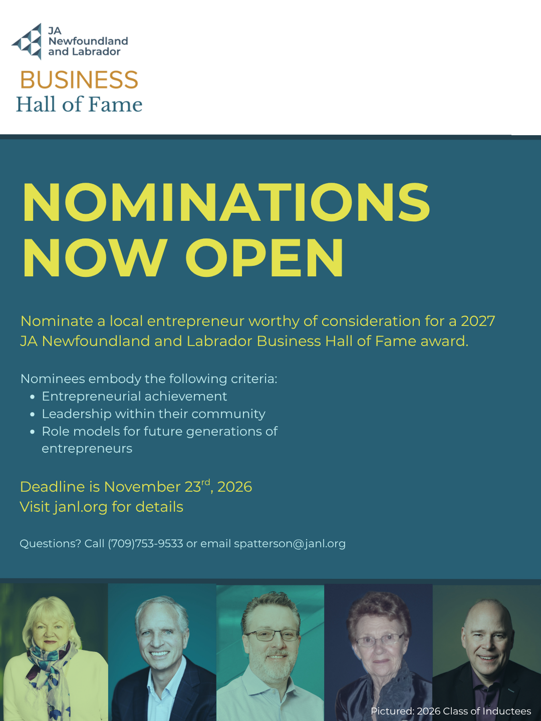 Nominations Now Open