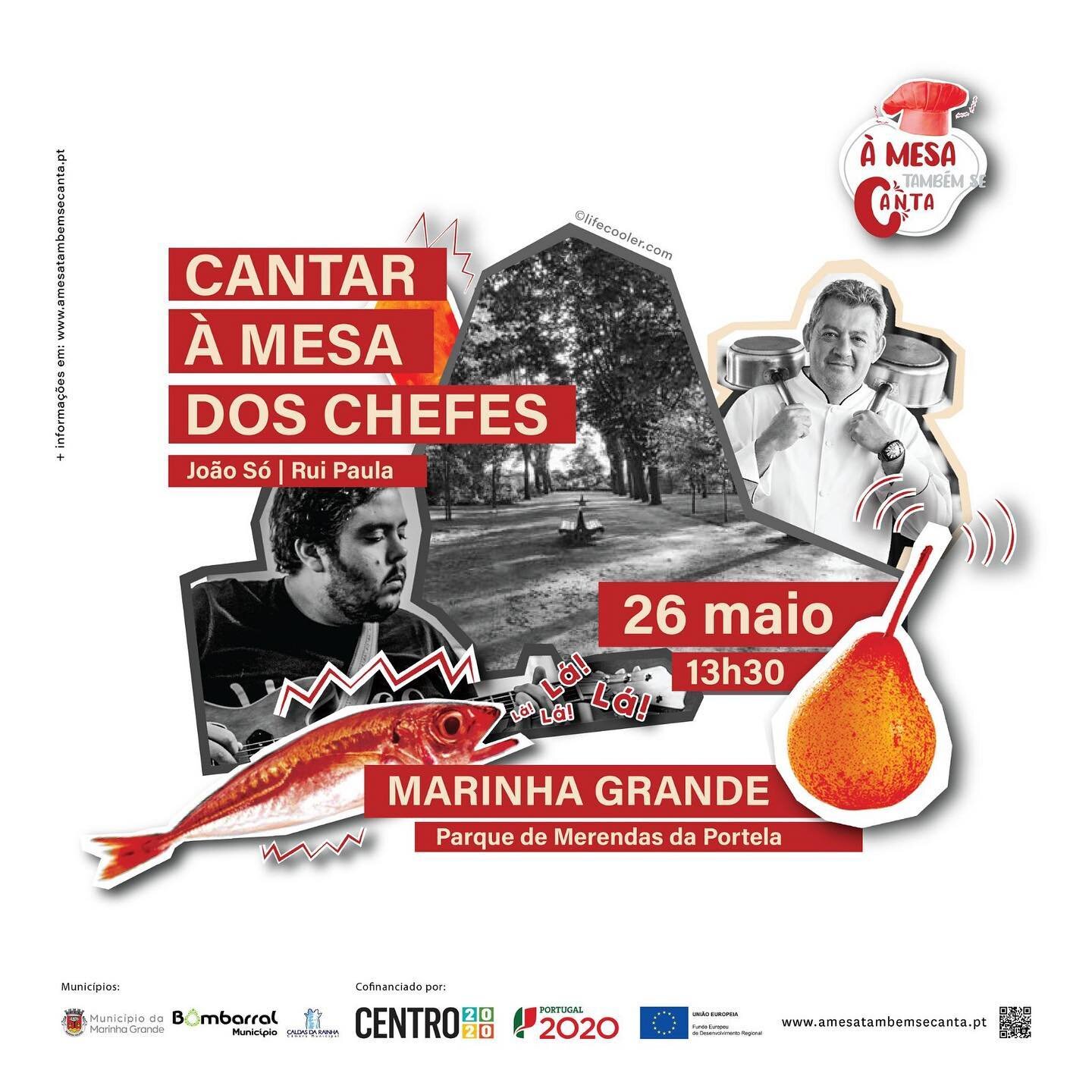 Parque de Merendas da Portela
13h30 | CANTAR &Agrave; MESA DOS CHEF`S
Participa&ccedil;&atilde;o do Chef de cozinha Rui Paula e do m&uacute;sico Jo&atilde;o S&oacute;
Evento em que se procura recriar pela m&atilde;o de Chef`s reconhecidos pratos t&ia