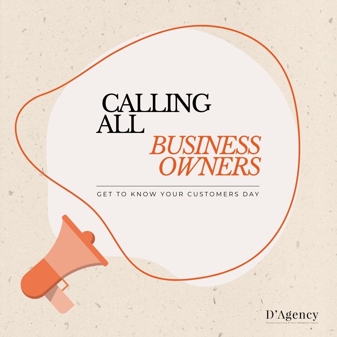 Get to Know Your Customers Day.
Hey, we want to know more about it cause we care for you!

✨Is your current business your passion?✨
.
.
.
#dagency #entrepreneursofig #businesscoachforcreatives #startupsupport #femaleboss #startuptips #businesscoaches