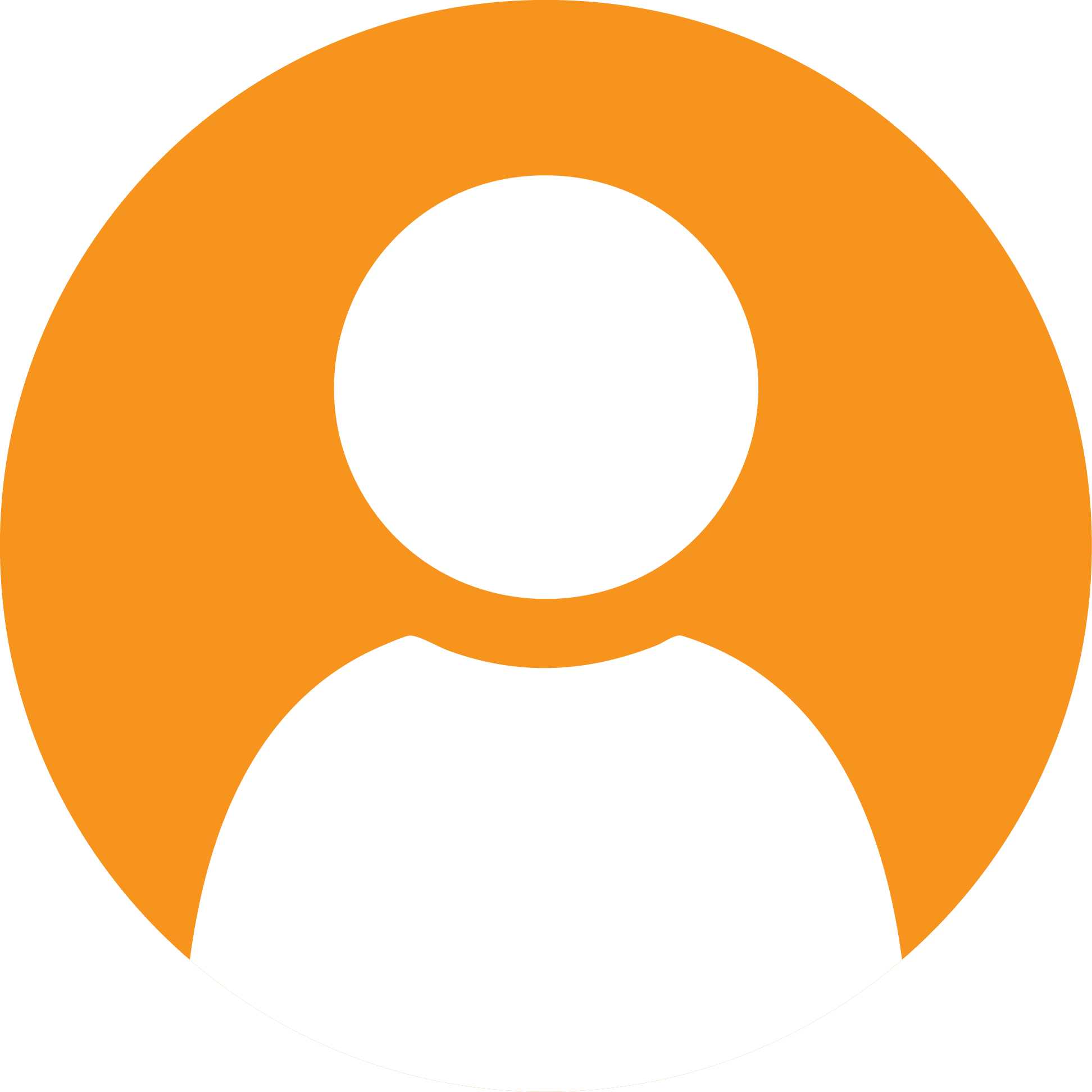 Close-up of a person's head with an orange curly hairstyle.