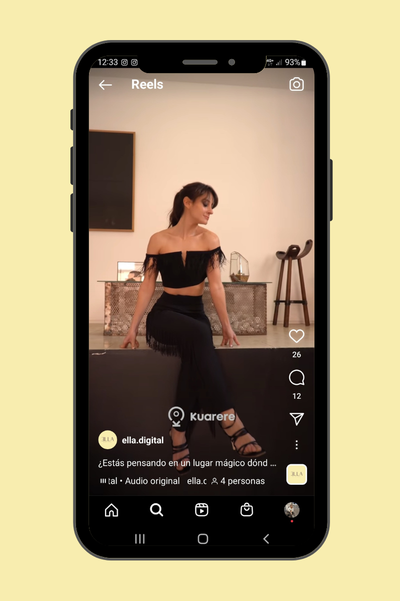 En el Instagram de Ella podras encontrar todo tipo de ejemplos sobre reels
