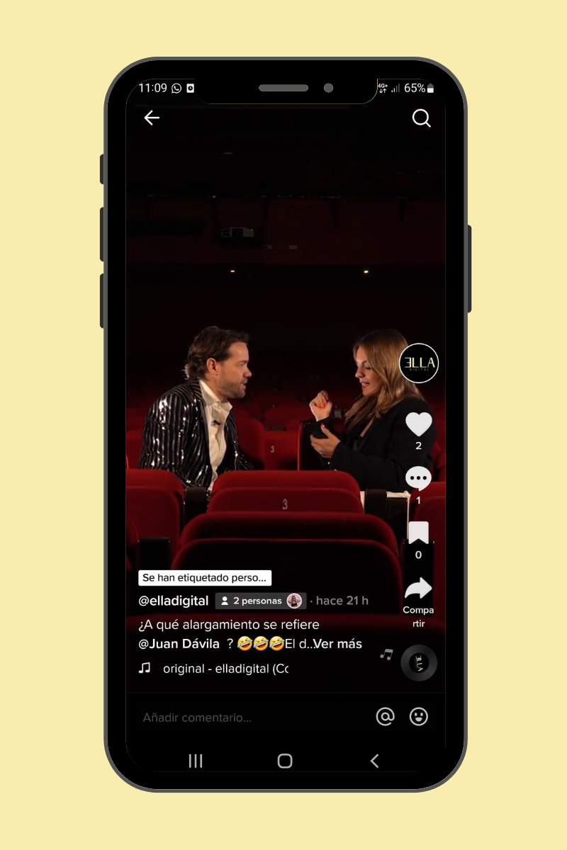 Cuenta de TikTok de Ella digital donde podrás ver varios videos