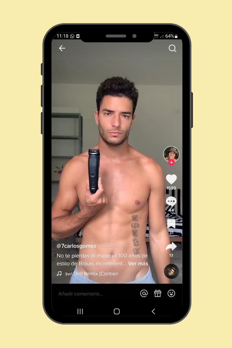 Colabroación TikTok @7 carlosgomex y Braun