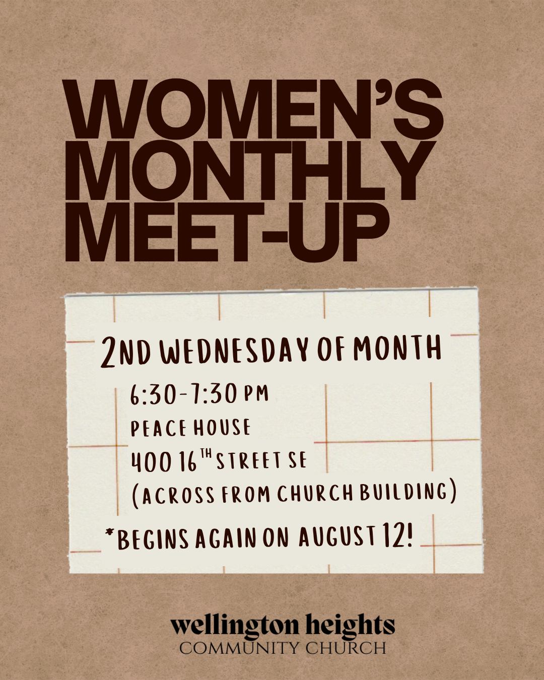 Women’s Monthly Meet-Up 