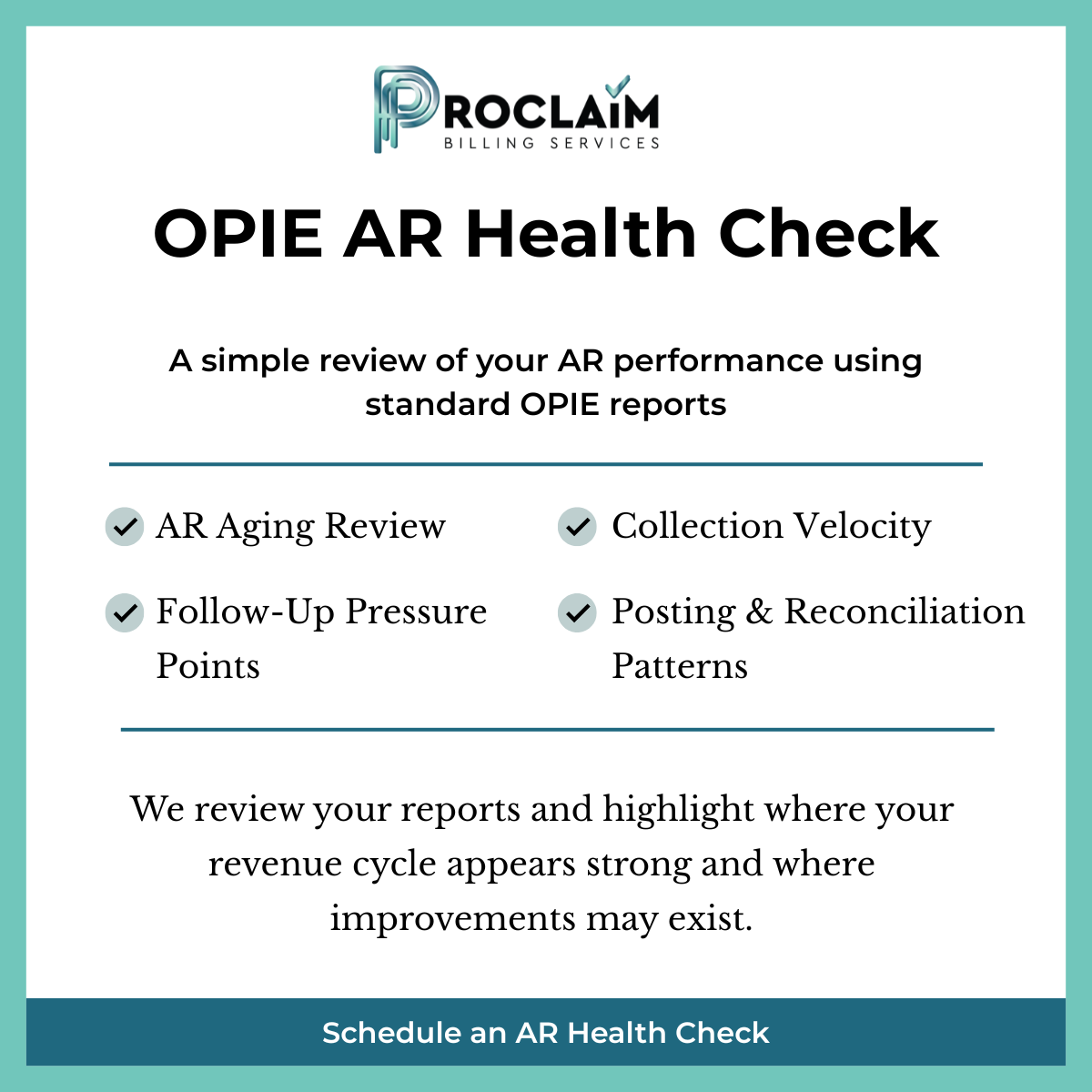 OPIE AR Health Check: Understanding Your Revenue Cycle Performance