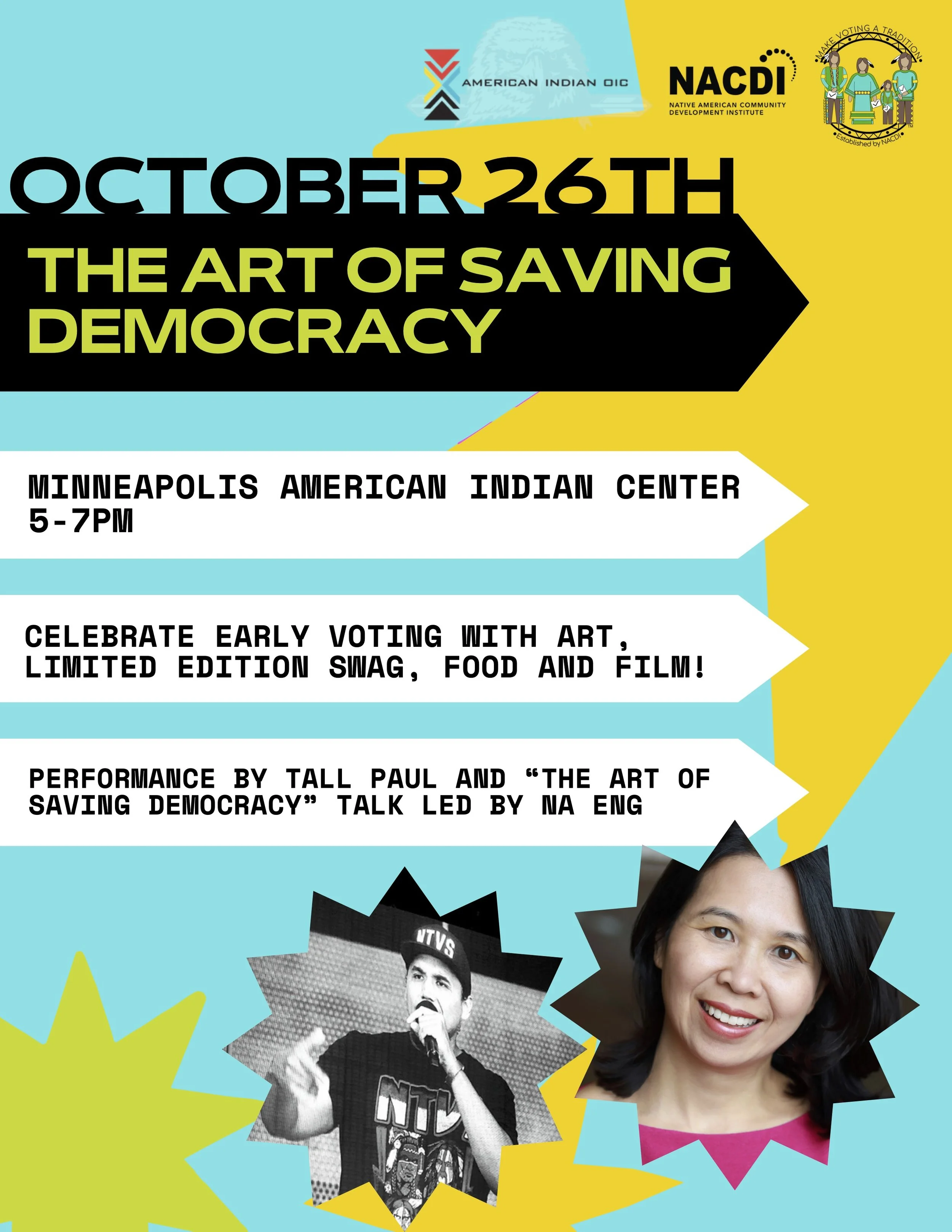 Monday, October 26th - NACDI - THE ART OF SAVING DEMOCRACY EVENT