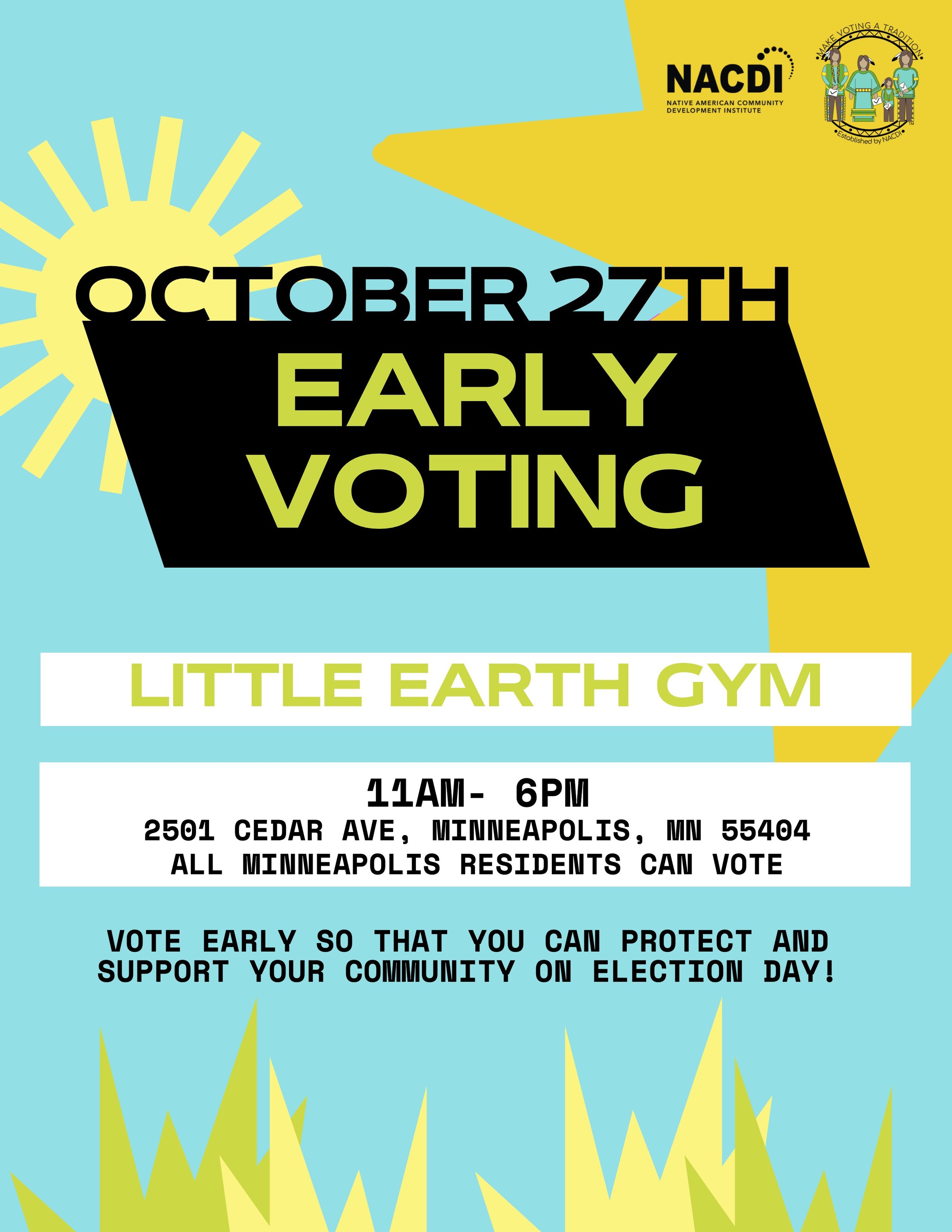 Tuesday, October 27th - NACDI Early Voting Event