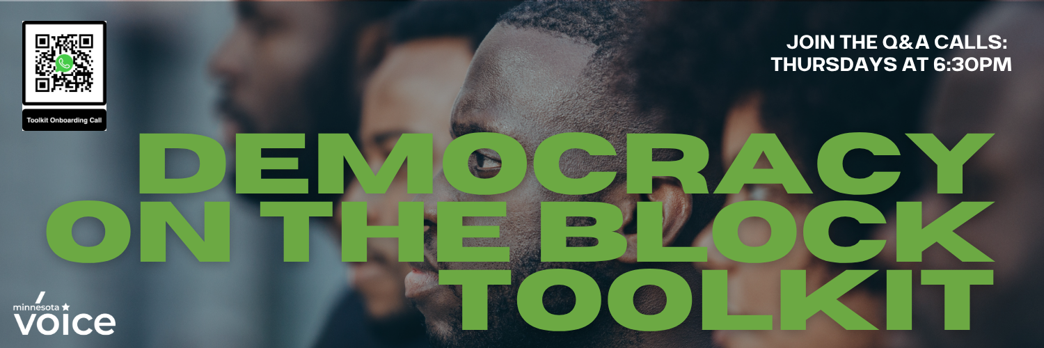 Thursday, October 22nd - ZOOM - Democracy on the Block Toolkit Q&amp;A