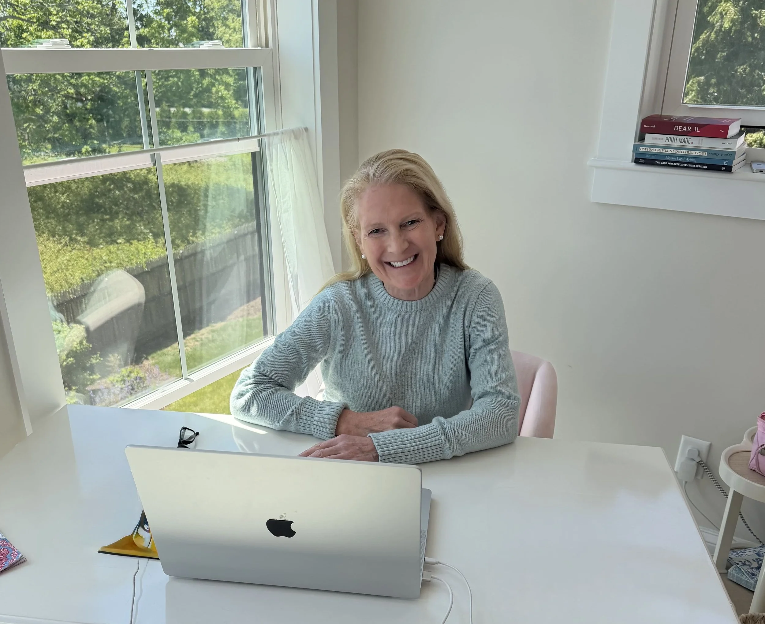 Amanda Haverstick sitting at her desk.