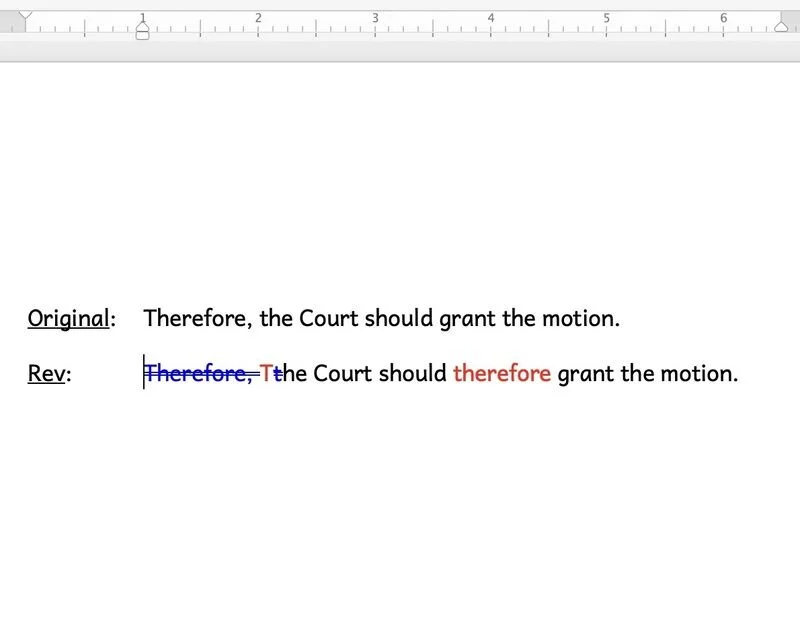 use example of therefore