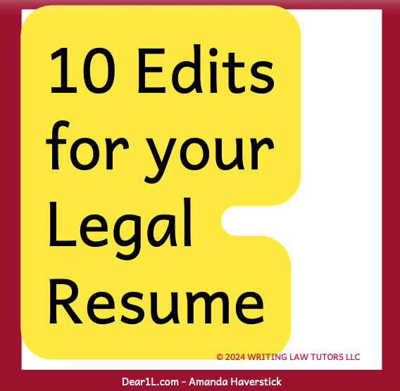 10 edits for your legal resume