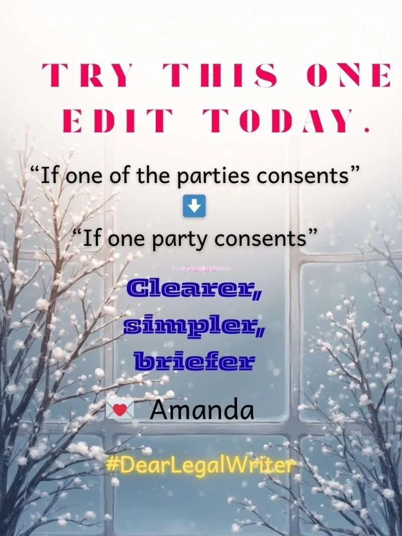 legal writing simple example