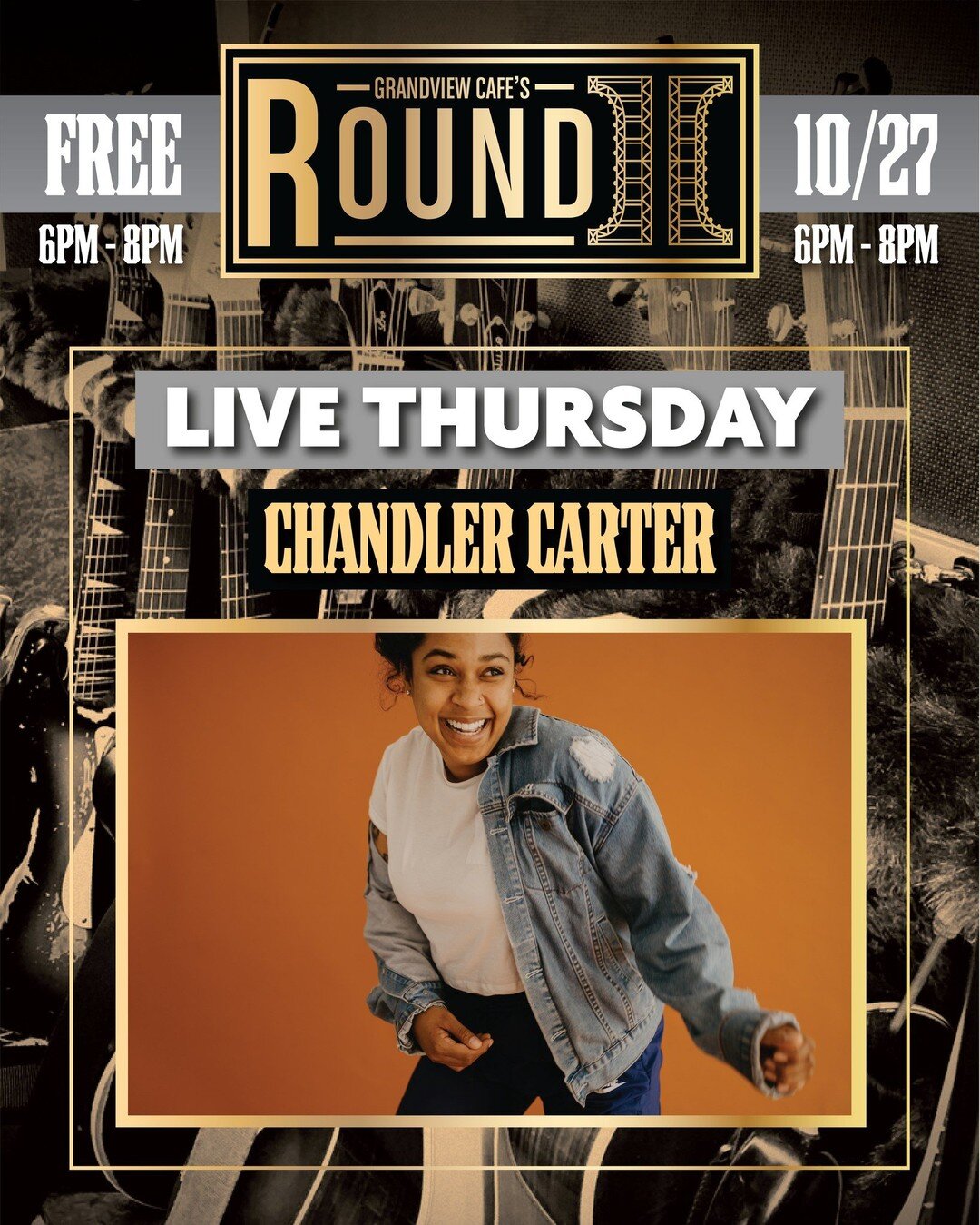 THURSDAY 10/27 | This Thursday our live music night features the musical stylings of Chandler Carter playing from 6PM-8PM. Come on down and enjoy our $8 Smokehouse Burger special and a delicious cocktail from the bar. Relaxing vibes &amp; good times!