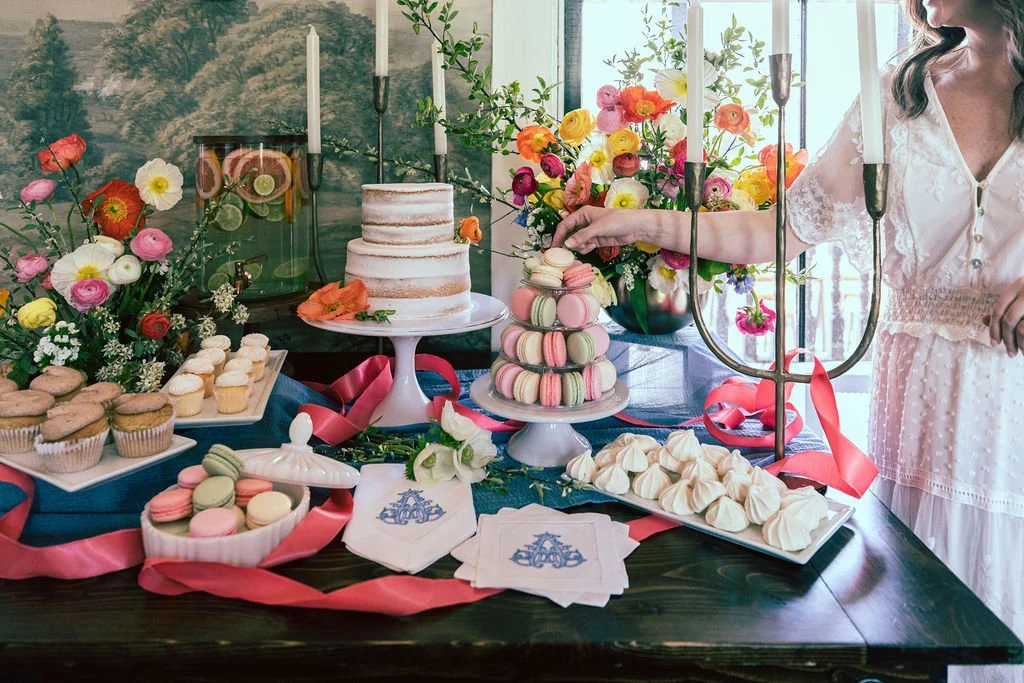 Pastry Display and Linens photographed by Jama Finney culinary photographer Louisville KY Indianapolis IN